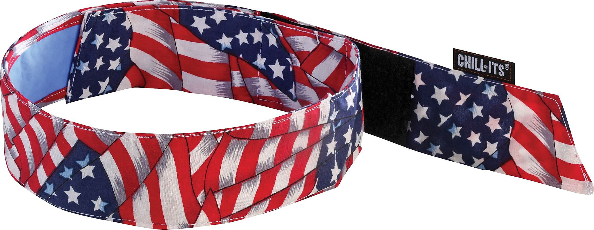 Ergodyne Chill-Its 6705 Evaporative Cooling Bandana, Stars and Stripes, One Size, 6/Carton