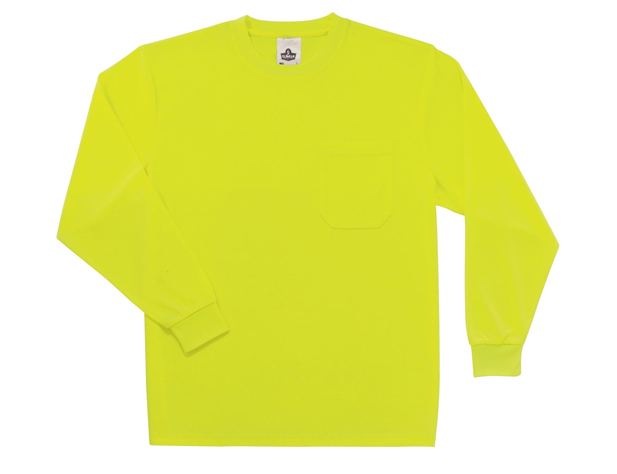 Ergodyne GloWear 8091 High Visibility Long Sleeve T-Shirt, Lime, 3XL