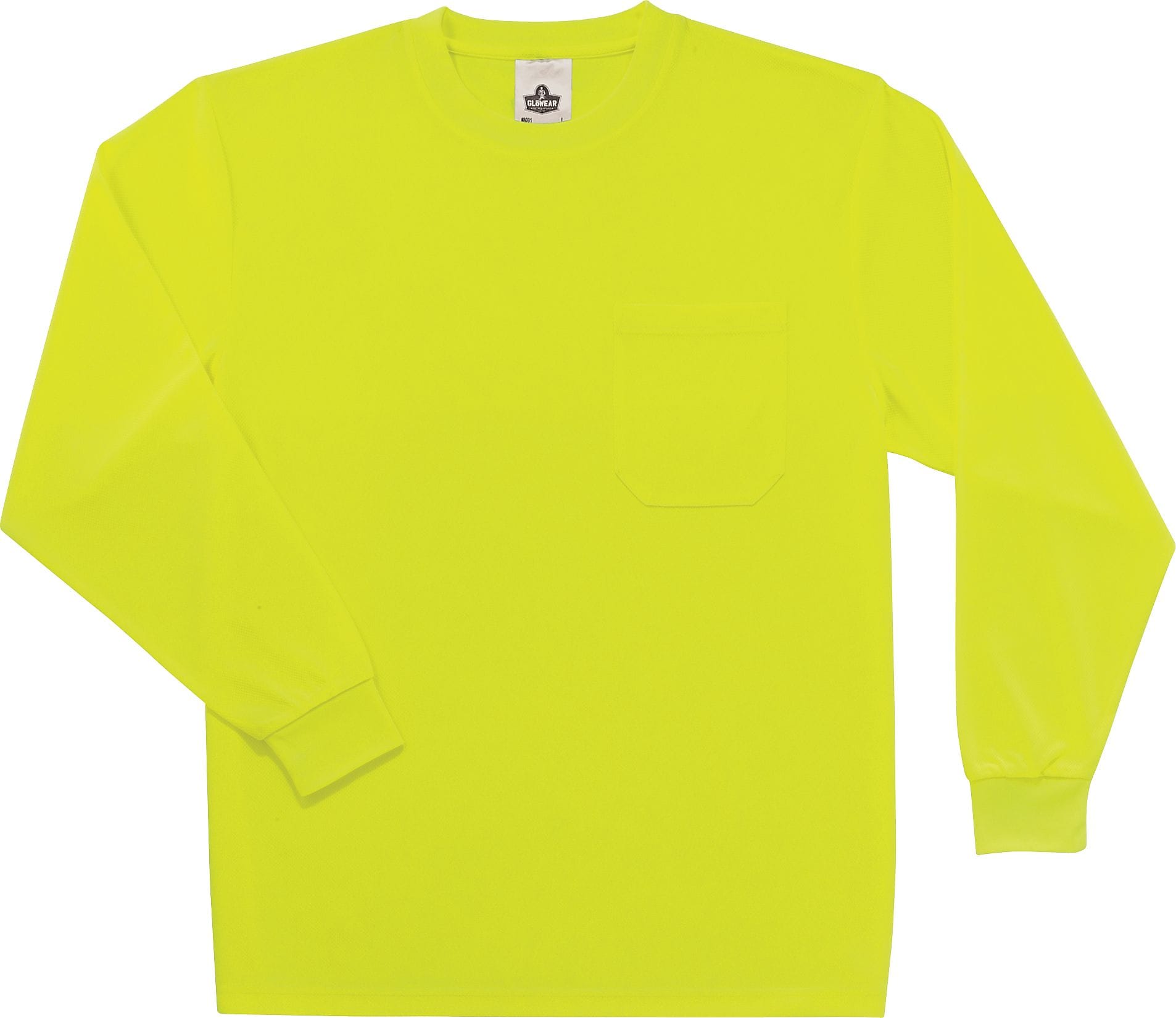 Ergodyne GloWear 8091 High Visibility Long Sleeve T-Shirt, Lime, 3XL