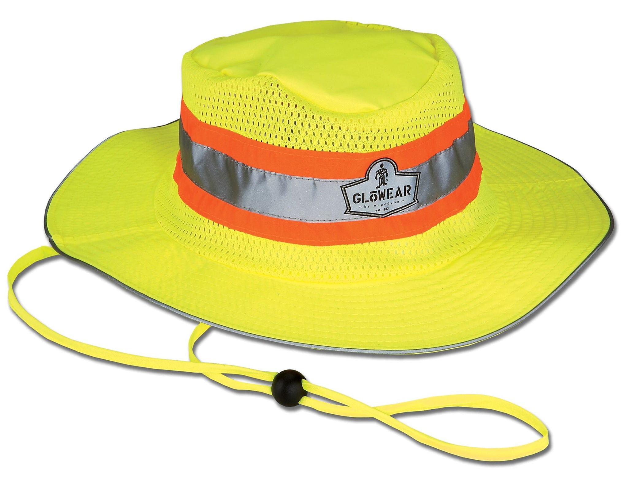 Ergodyne GloWear 8935 Cooling High Visibility Sun Hat, Lime, Large/Extra-Large