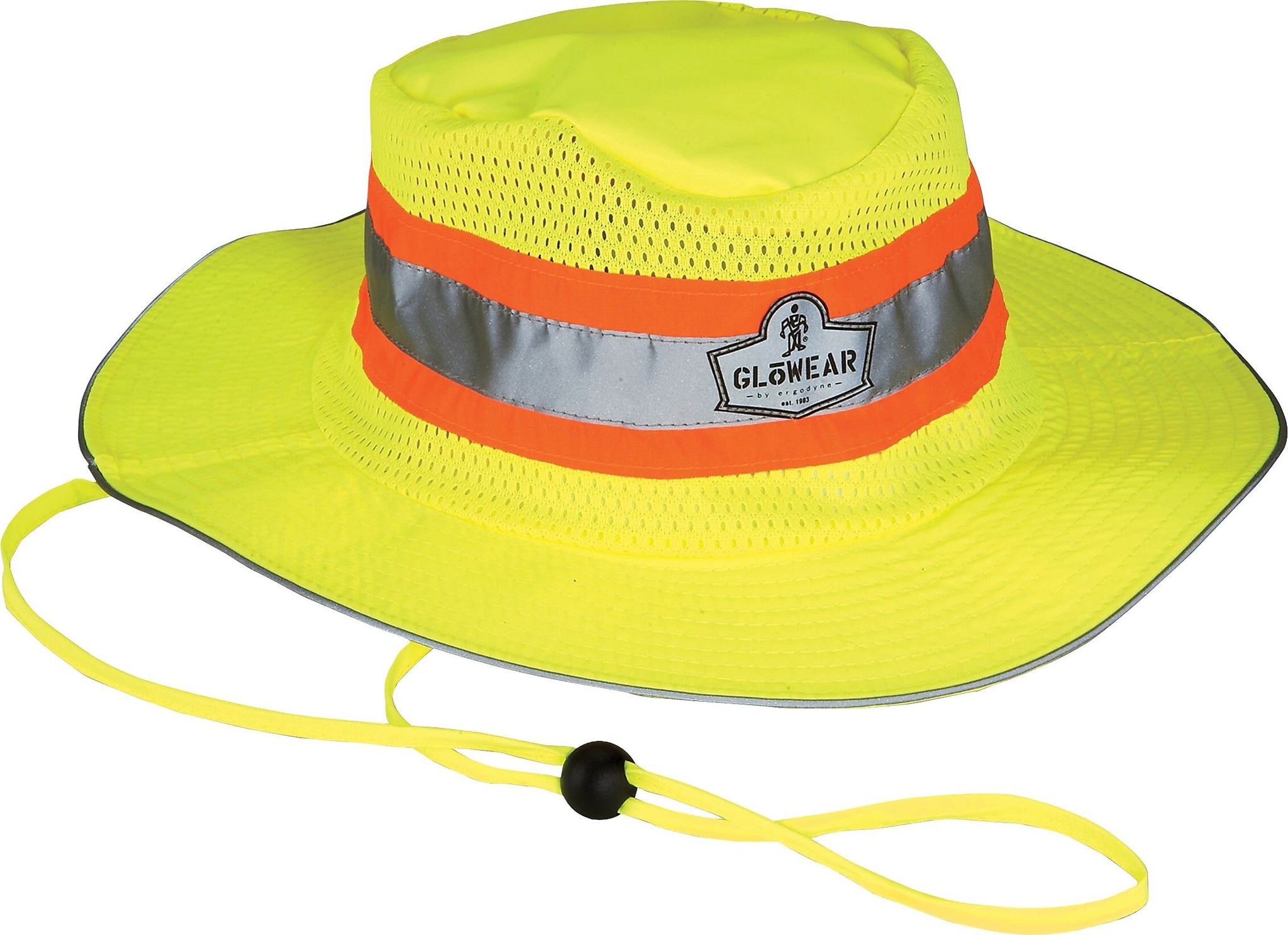 Ergodyne GloWear 8935 Cooling High Visibility Sun Hat, Lime, Small/Medium
