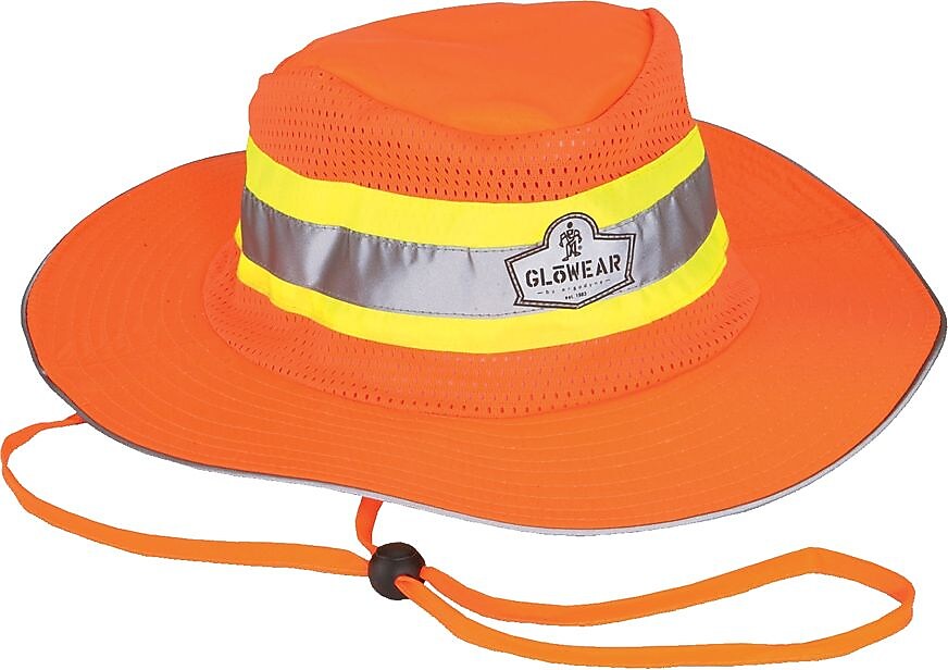 Ergodyne GloWear 8935 Cooling High Visibility Sun Hat, Orange, Large/Extra-Large