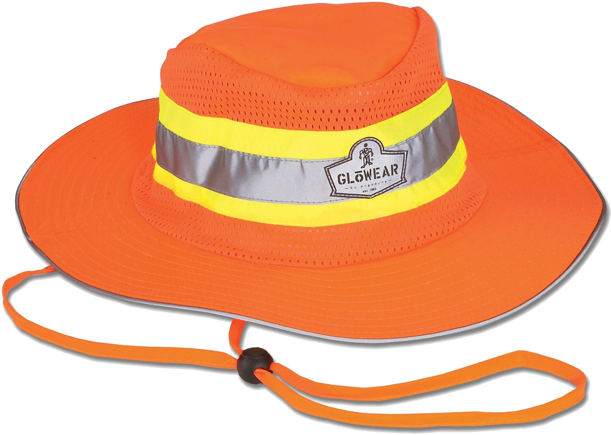 Ergodyne GloWear 8935 Cooling High Visibility Sun Hat, Orange, Small/Medium