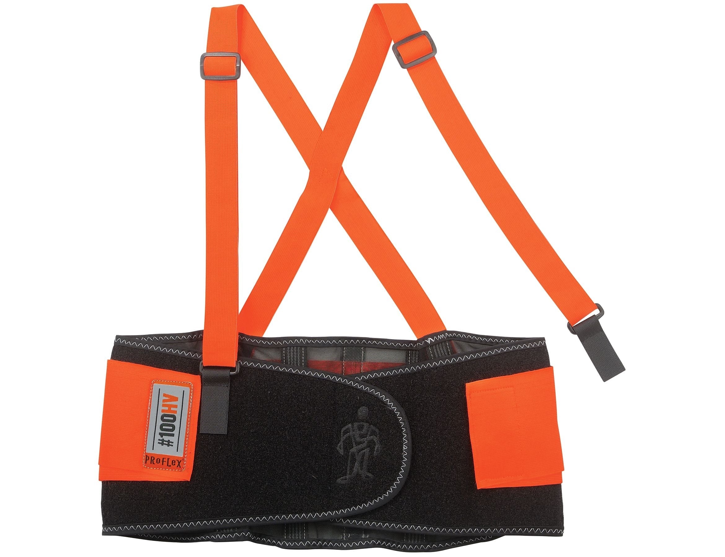 Ergodyne® ProFlex® 100 Economy Hi-Visibility Back Support, Orange, 4XL