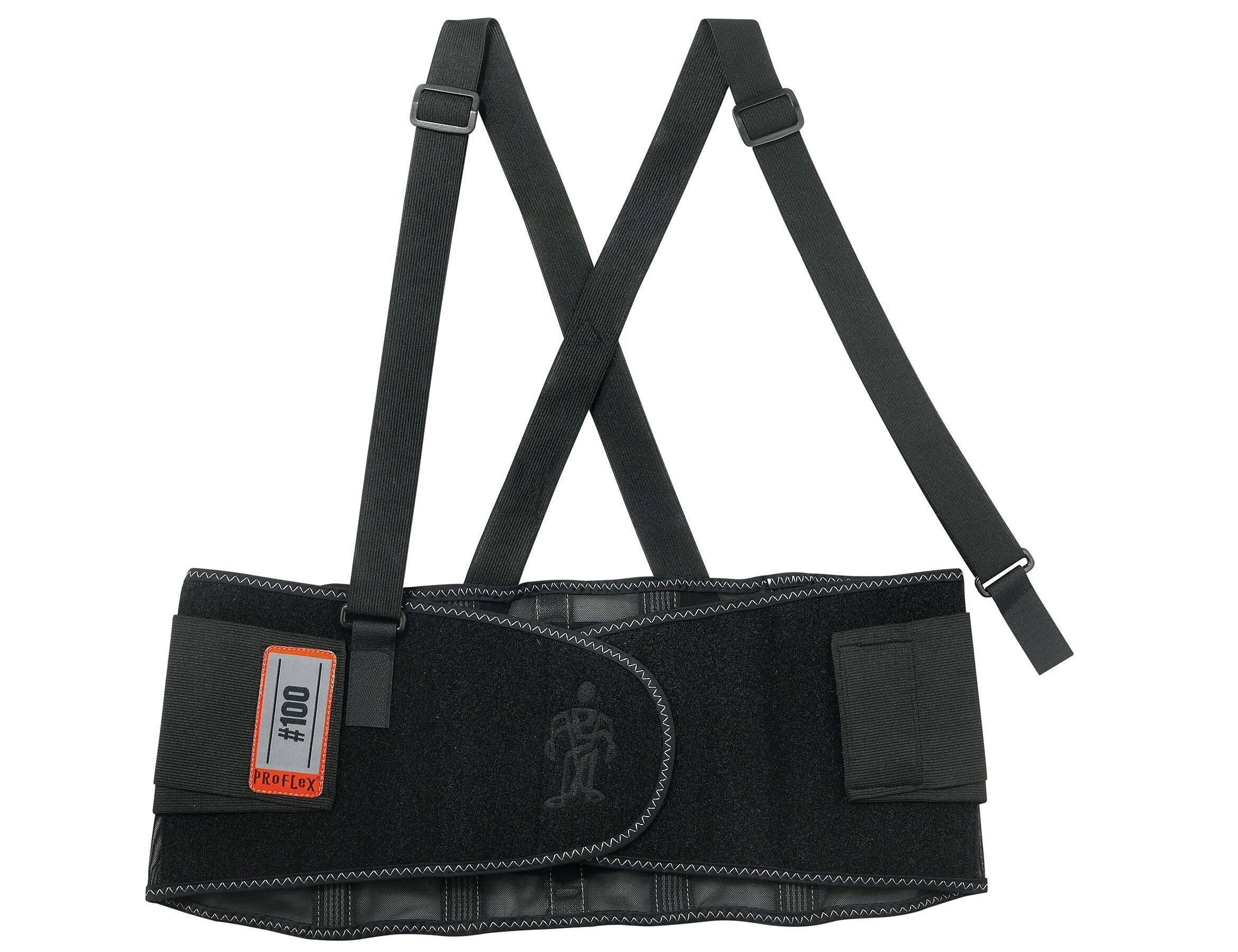 Ergodyne® ProFlex® Economy Back Support, Black, Small, 1 Each