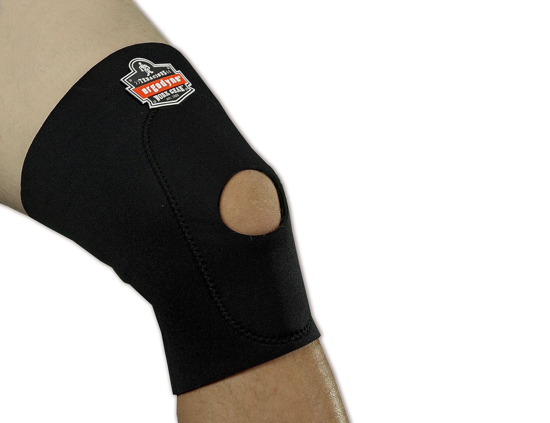 Ergodyne® ProFlex® Knee Sleeve With Open Patella/Anterior Pad, Black, Large
