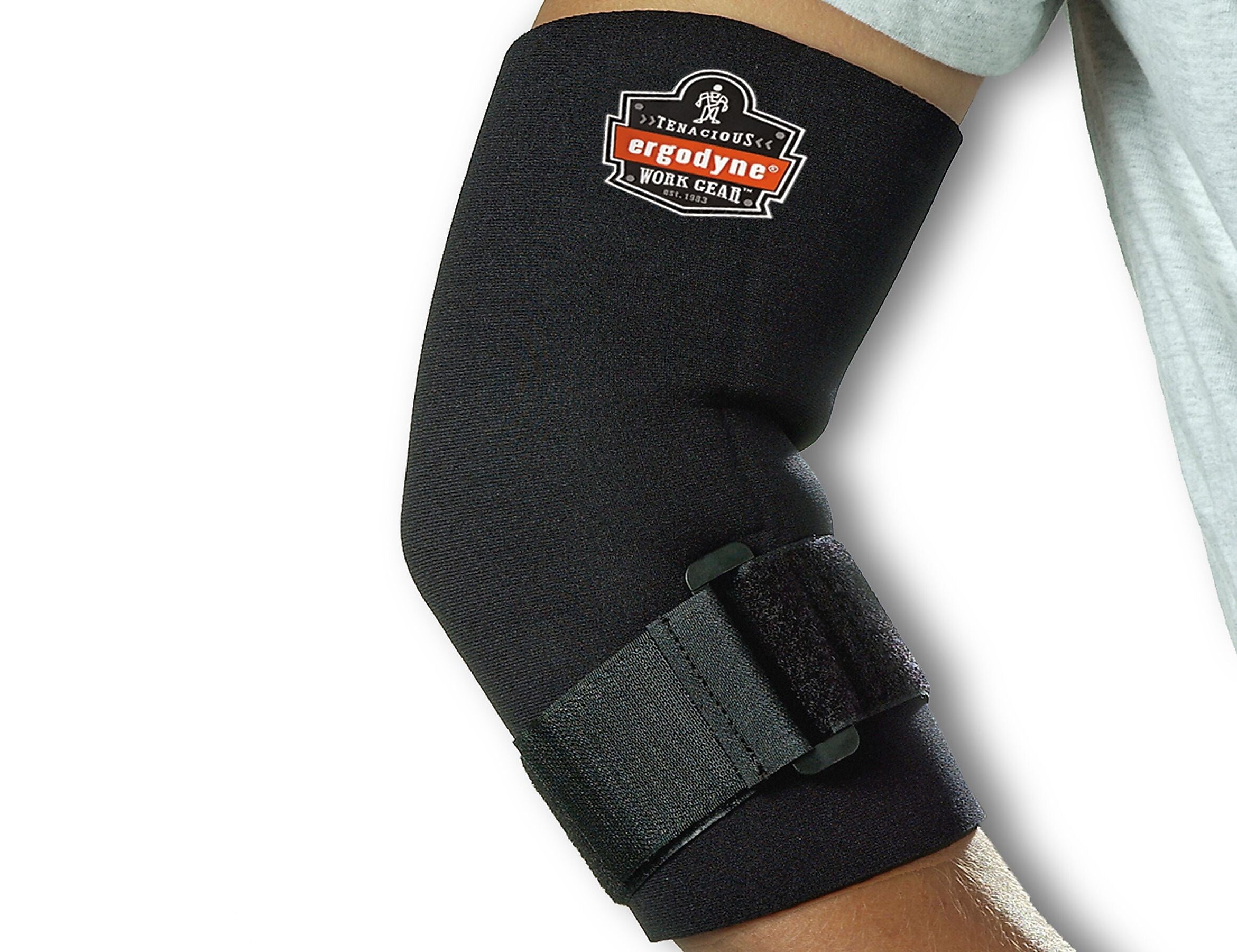 Ergodyne® ProFlex® Neoprene Elbow Sleeve With Strap, Black, 2XL
