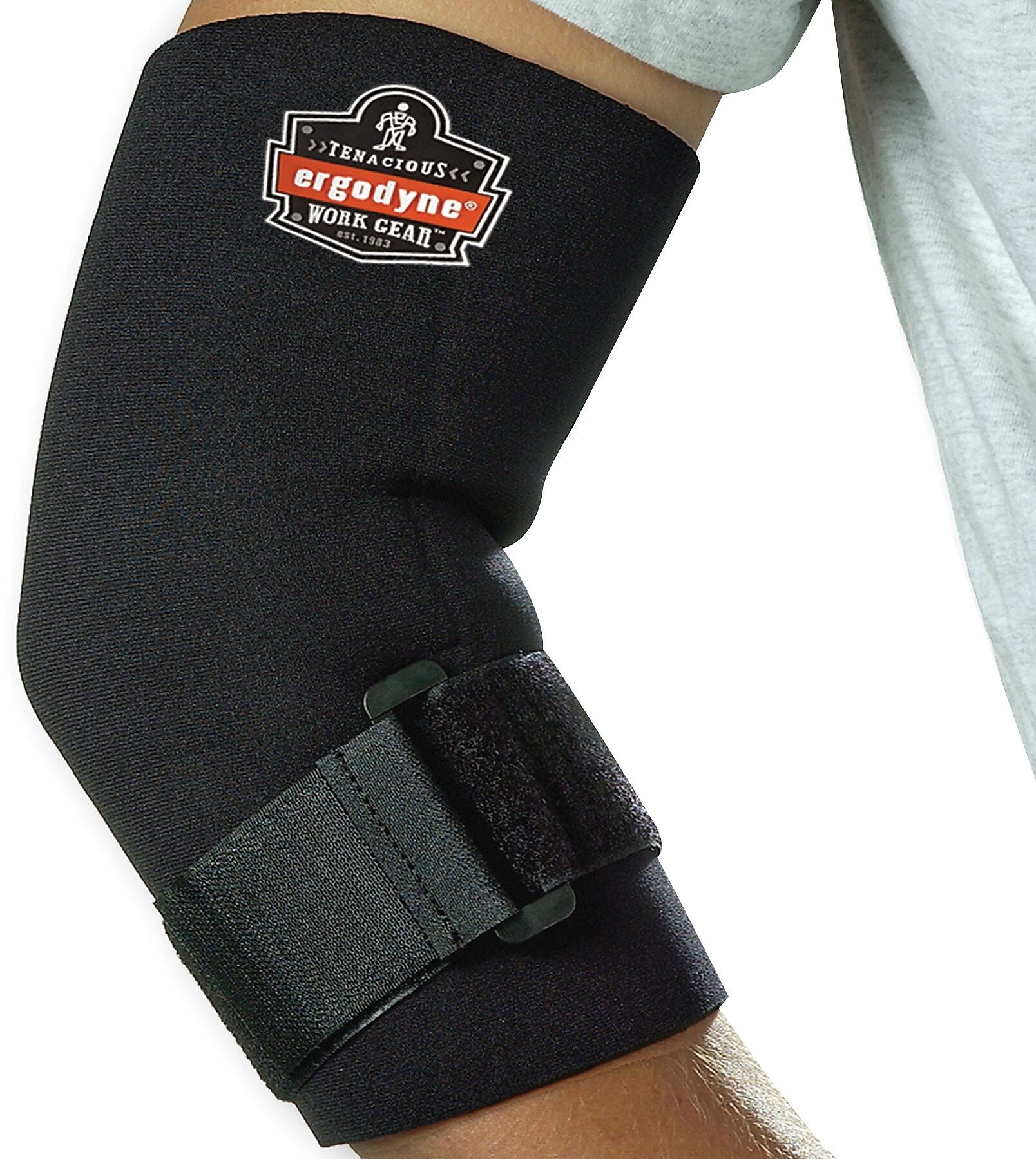 Ergodyne® ProFlex® Neoprene Elbow Sleeve With Strap, Black, 2XL