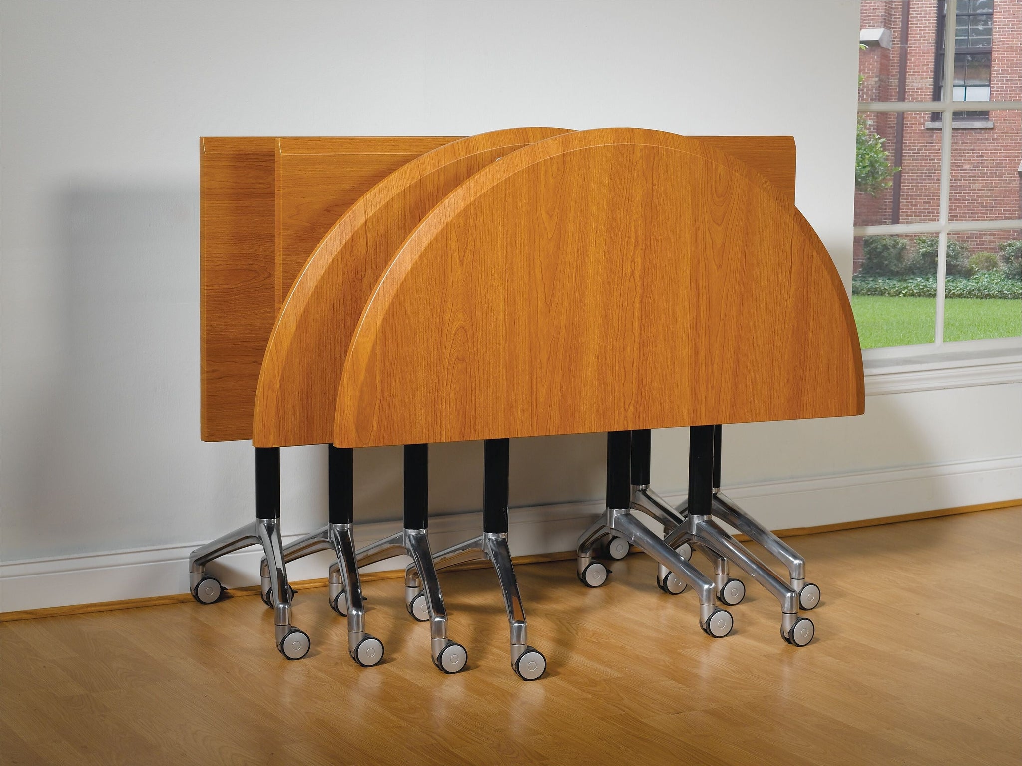 Ergonomics Concepts Tilt-Top Rectangular Training Table, Cherry, 29