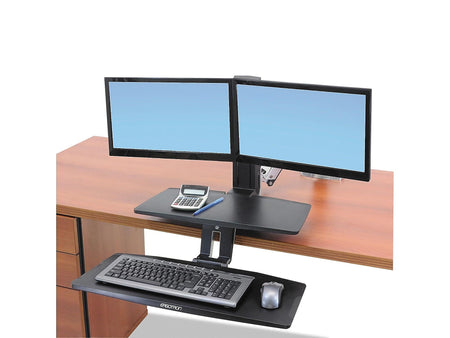 Ergotron WorkFit-A Dual Adjustable Aluminum Desk Converter