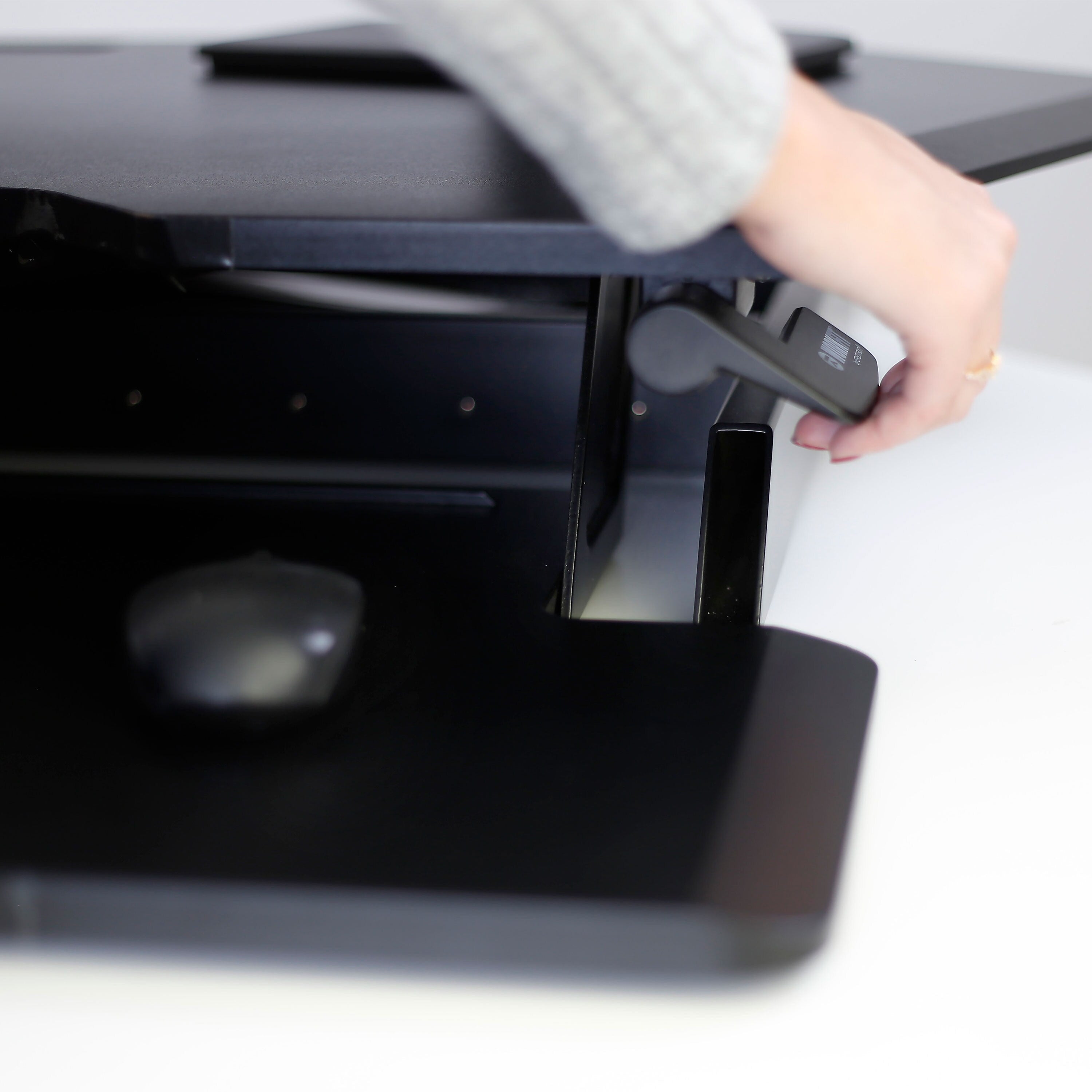 Ergotron WorkFit Corner Adjustable Standing Desk Converter, Black