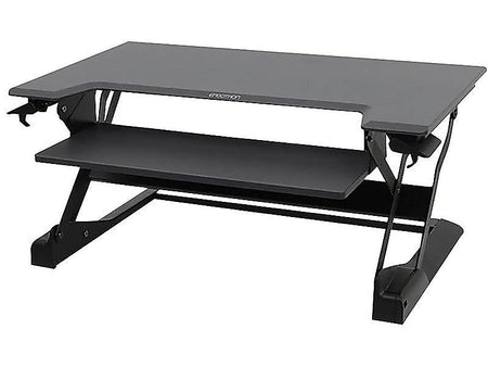 Ergotron WorkFit-TL 38"W Adjustable Standing Desk Converter, Black/Dark Gray