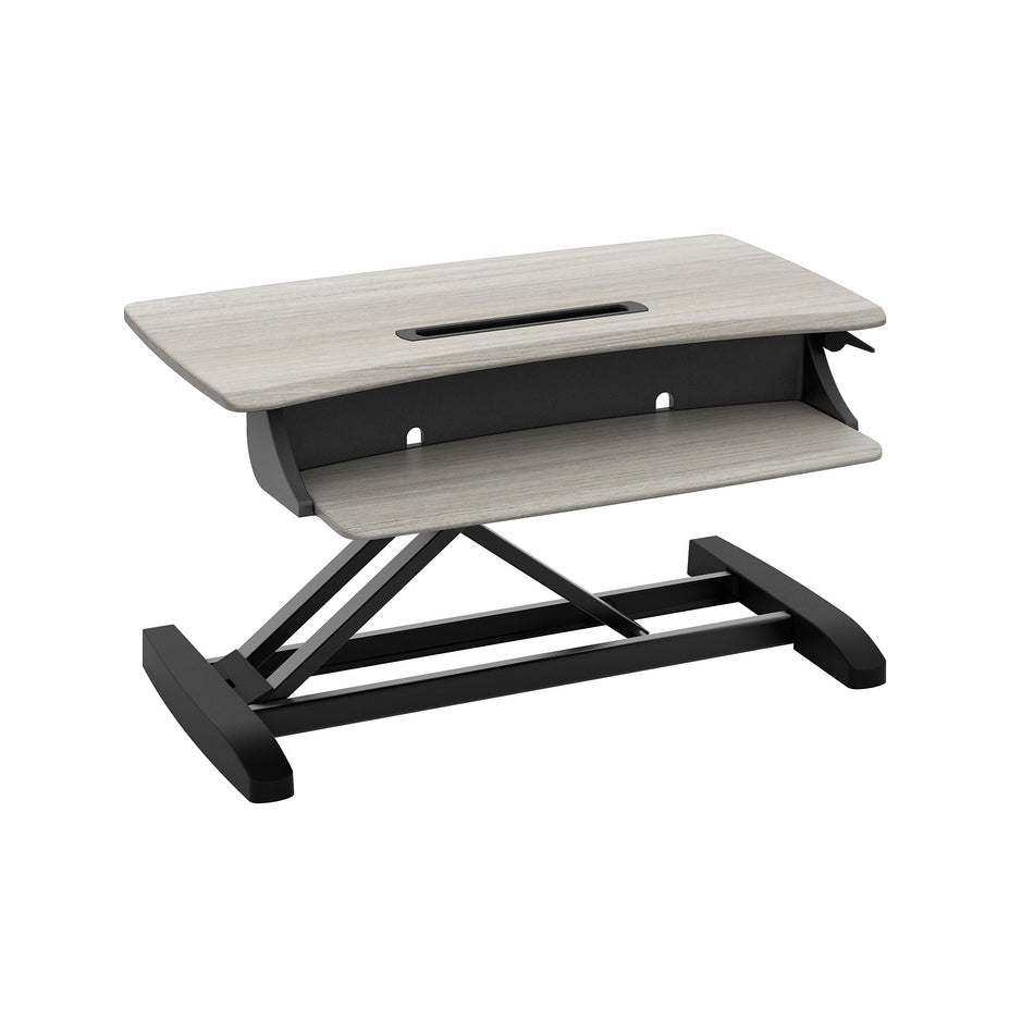 Ergotron WorkFit-Z Mini Adjustable Standing Desk Converter, Gray Woodgrain