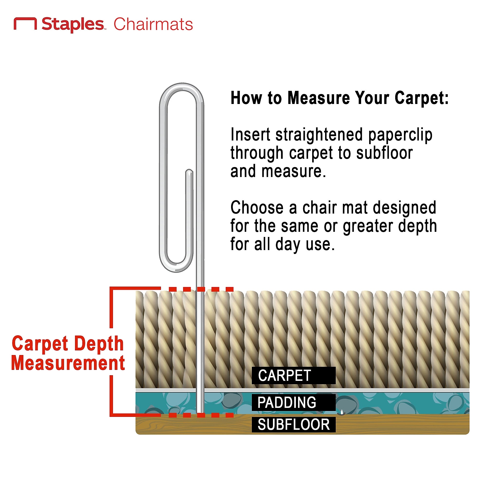 E.S. Robbins Anchormat Carpet Chair Mat, 46