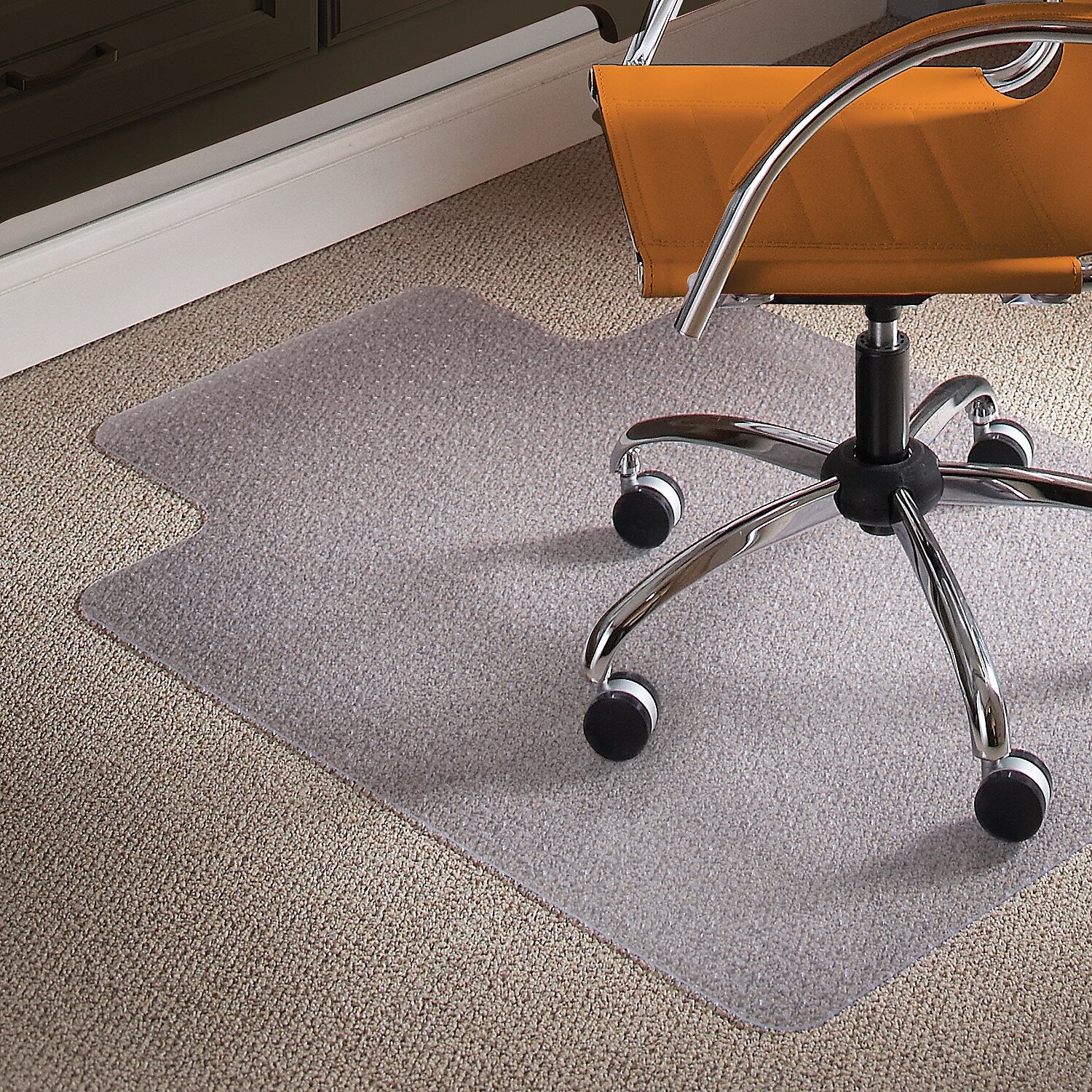ES Robbins Natural Origins Carpet Chair Mat with Lip, 36