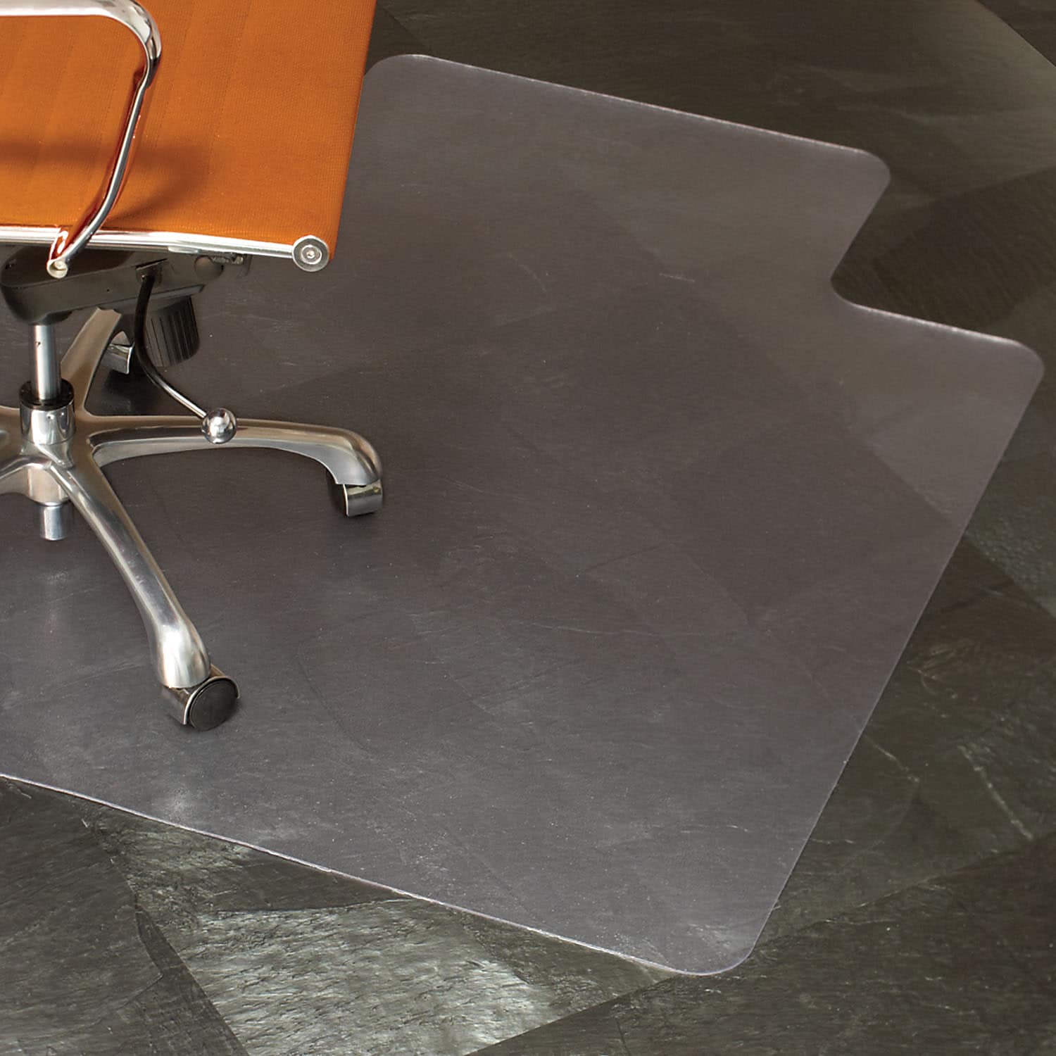 ES Robbins Natural Origins Hard Floor Chair Mat with Lip, 45