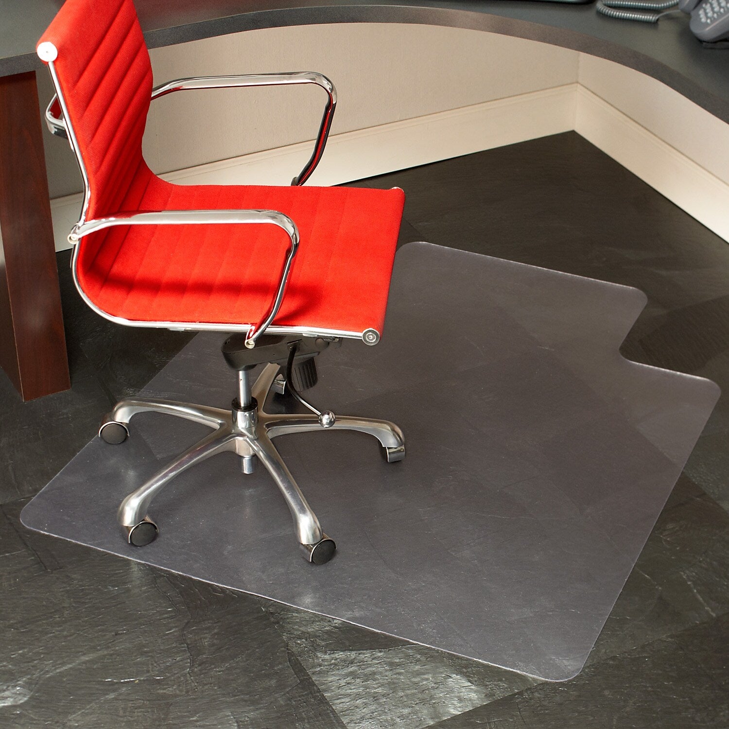 ES Robbins Natural Origins Hard Floor Chair Mat with Lip, 45