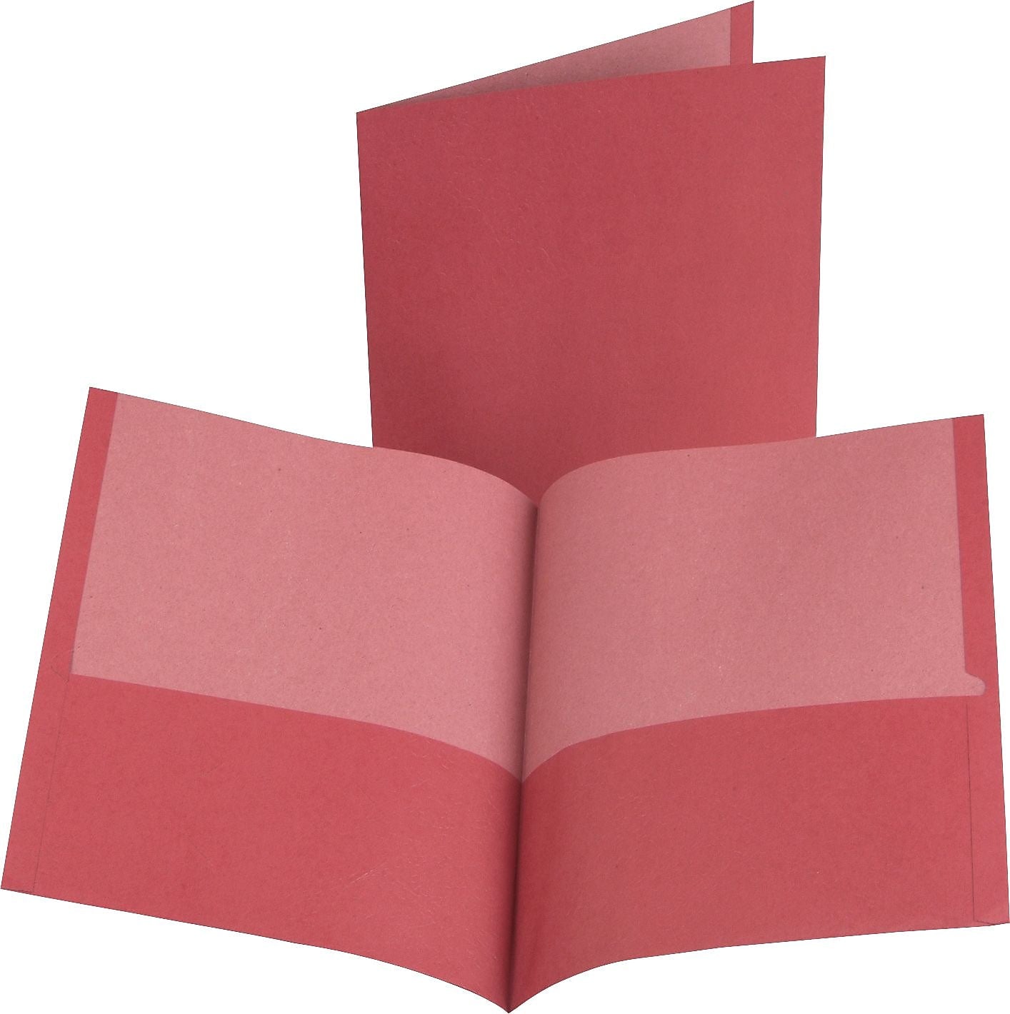Esselte® Oxford® 2-Pocket Portfolio Folder, Red, 10/Pack