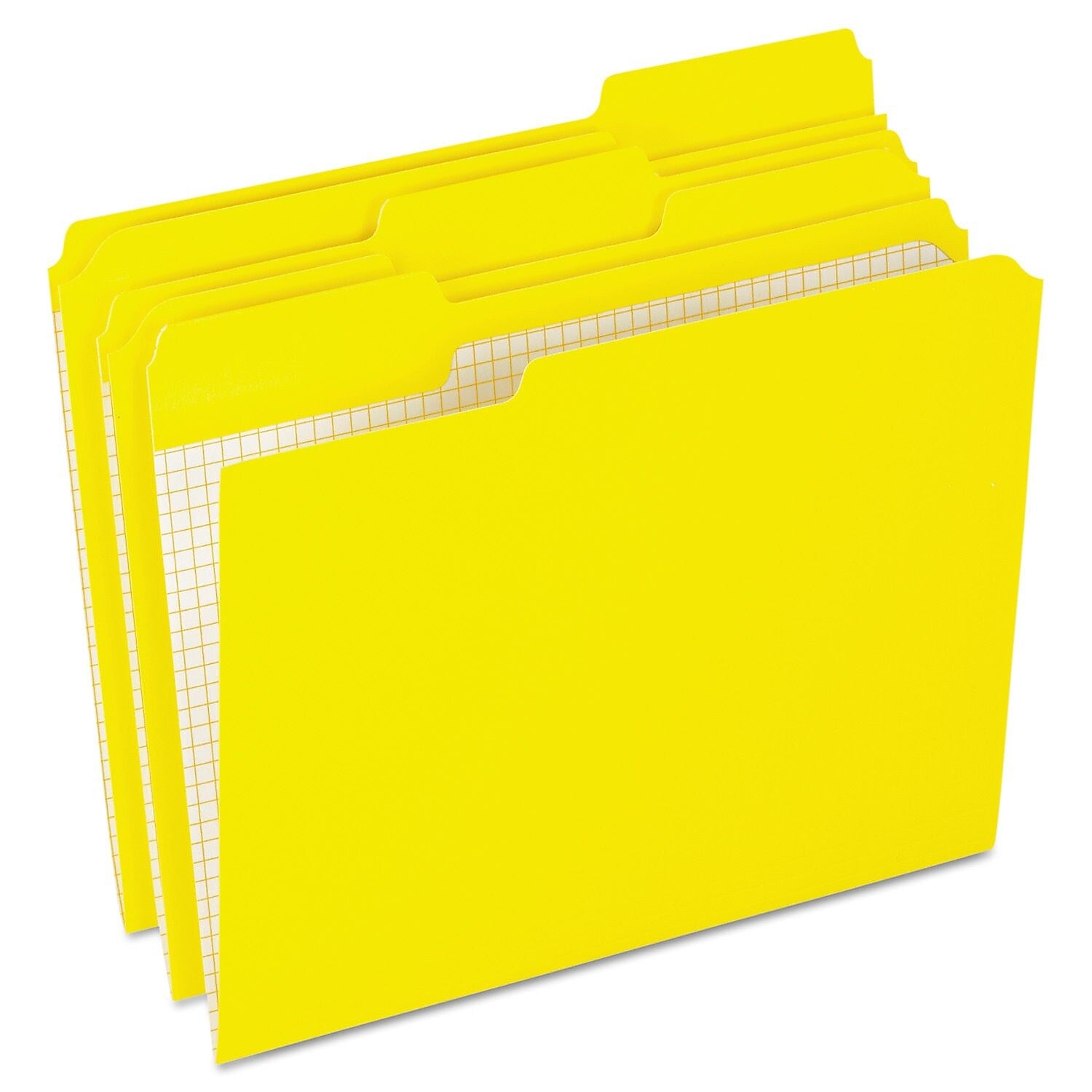 Esselte Reinforced Top File Folder, 1/3 Tab Cut, Yellow, LETTER-size Holds 8 1/2