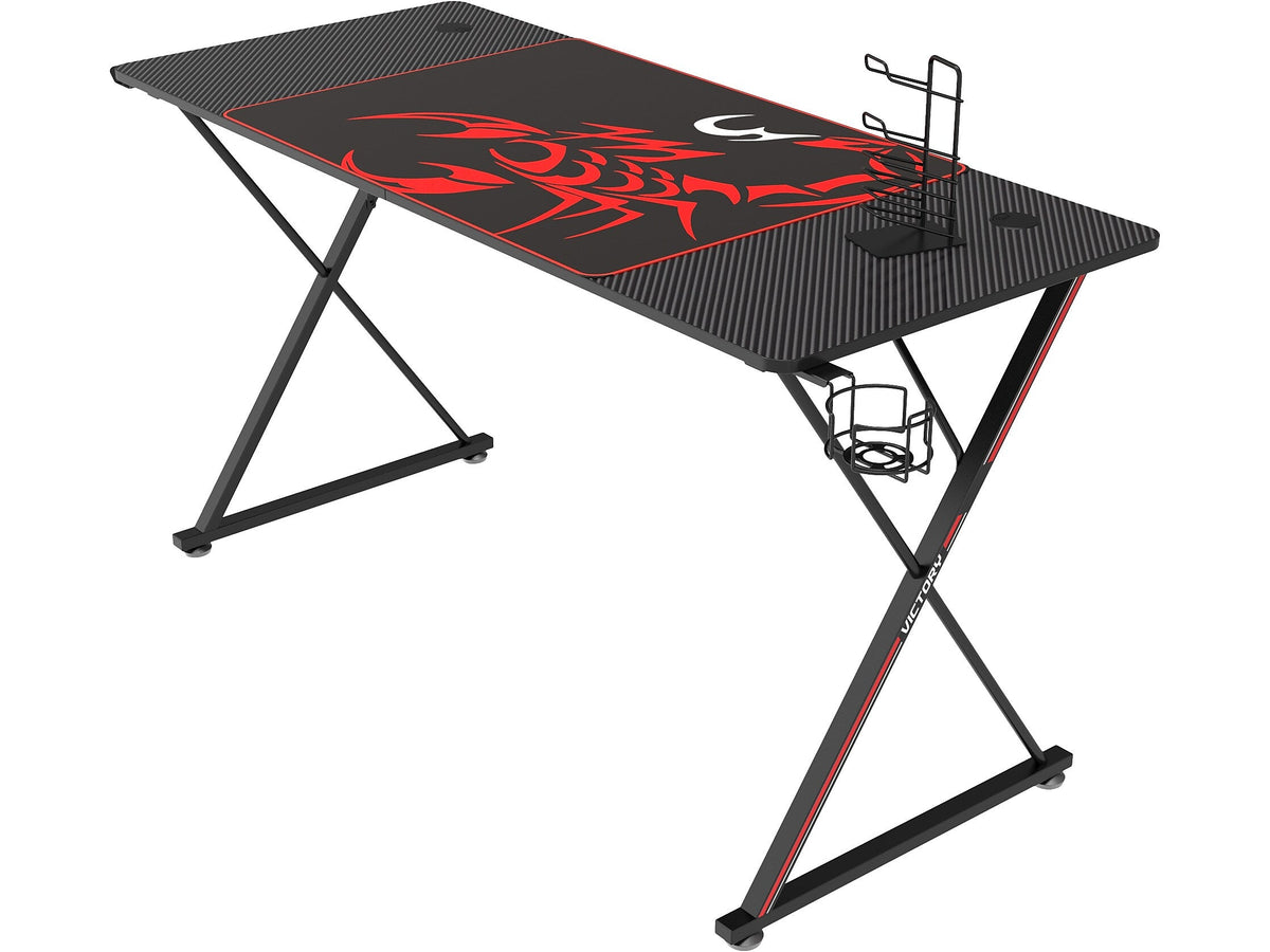 Eureka Ergonomic 55" Computer Gaming Desk, Black