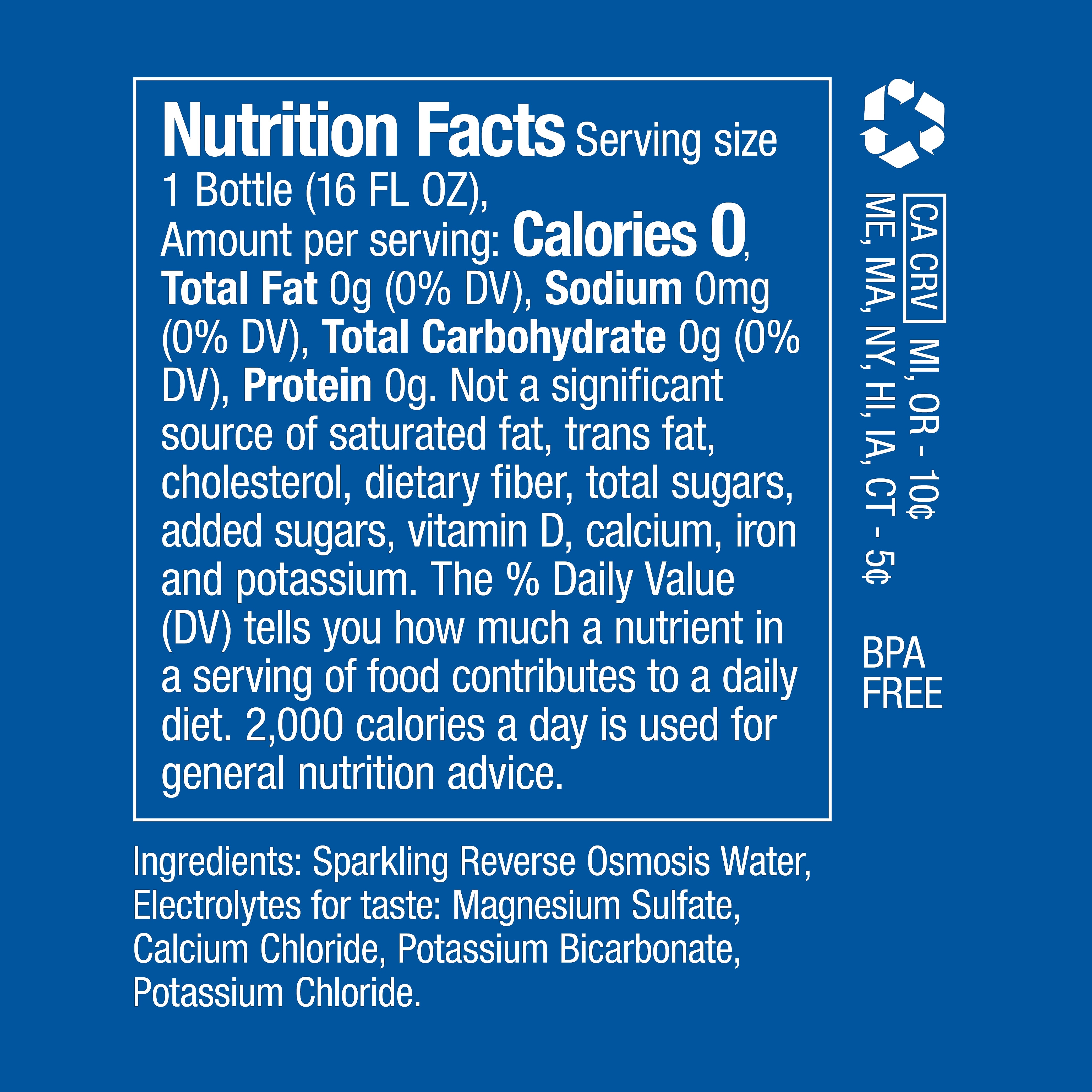 Ever & Ever Reverse Osmosis Sparkling Water, 16 Oz., 12/Carton