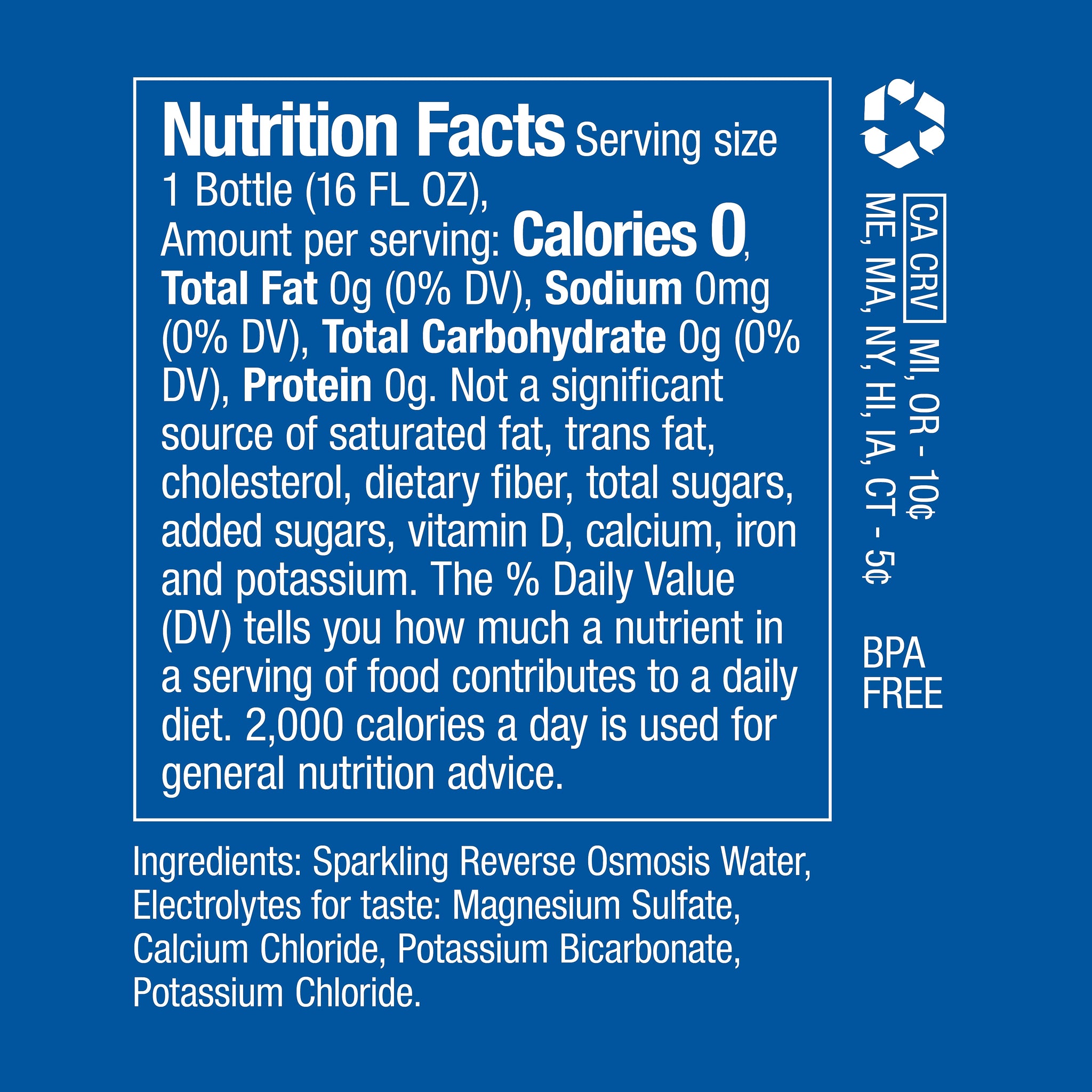 Ever & Ever Reverse Osmosis Sparkling Water, 16 Oz., 12/Carton