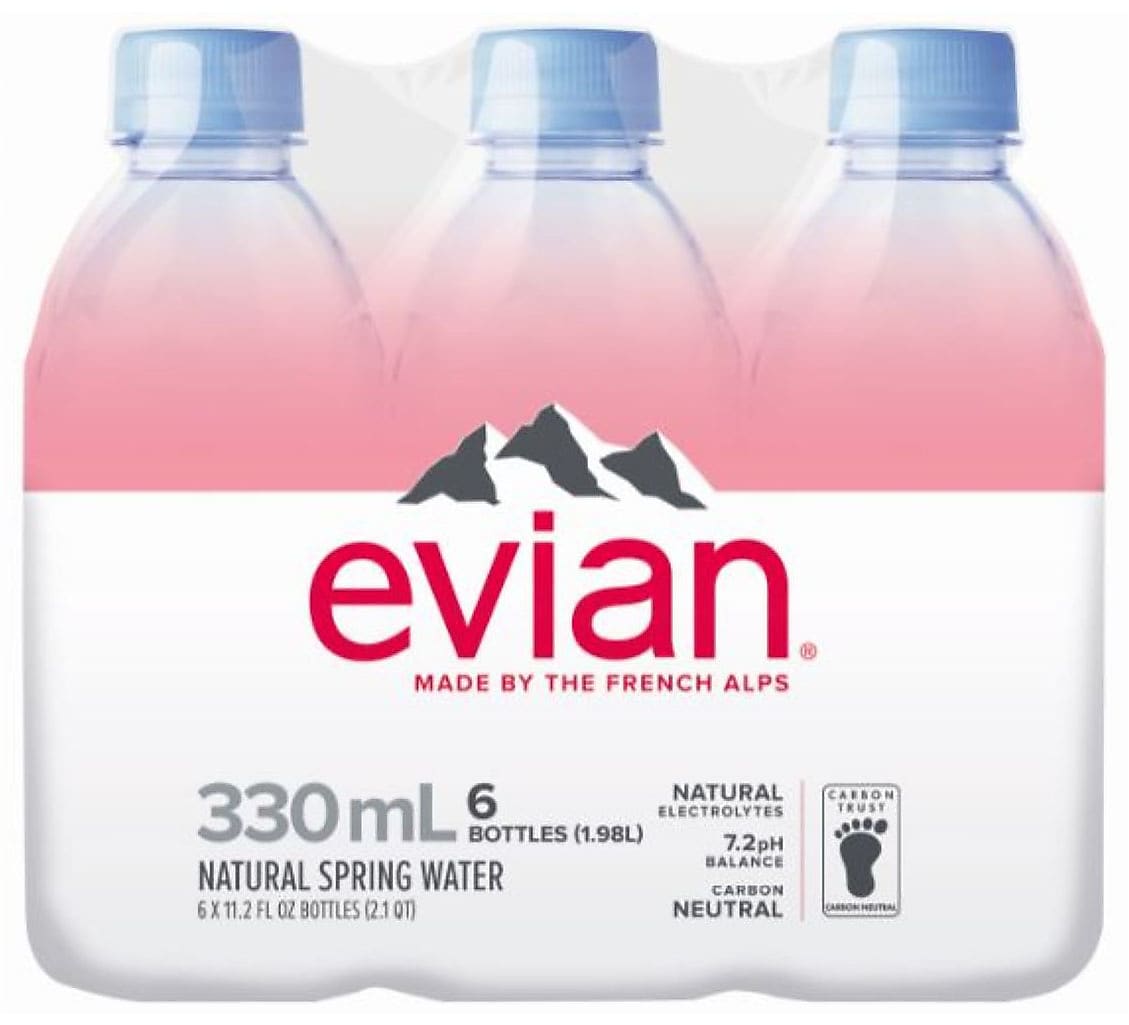 Evian Water, 11.2 fl oz., 24/Carton