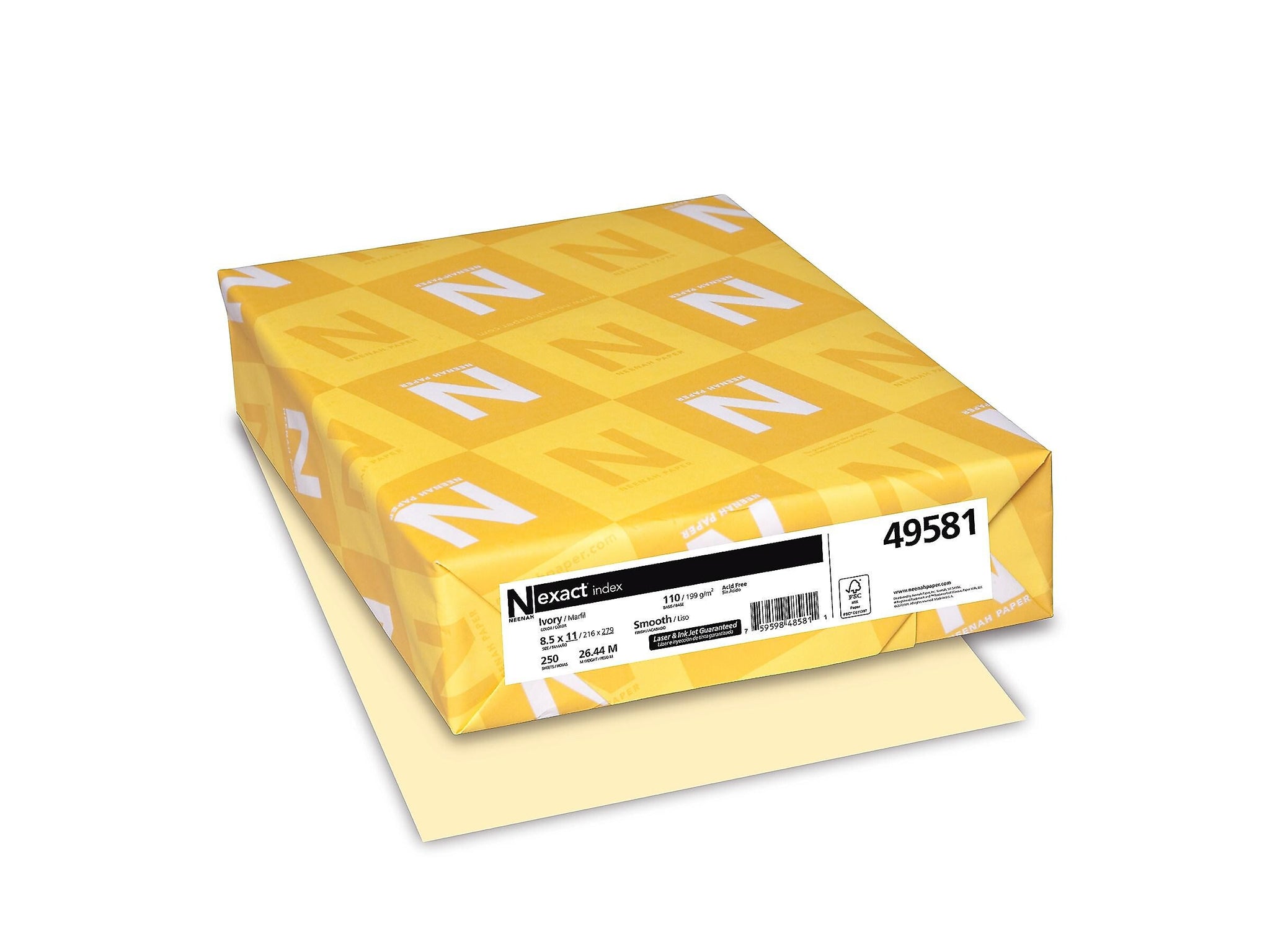 Exact Index 110 lb. Cardstock Paper, 8.5