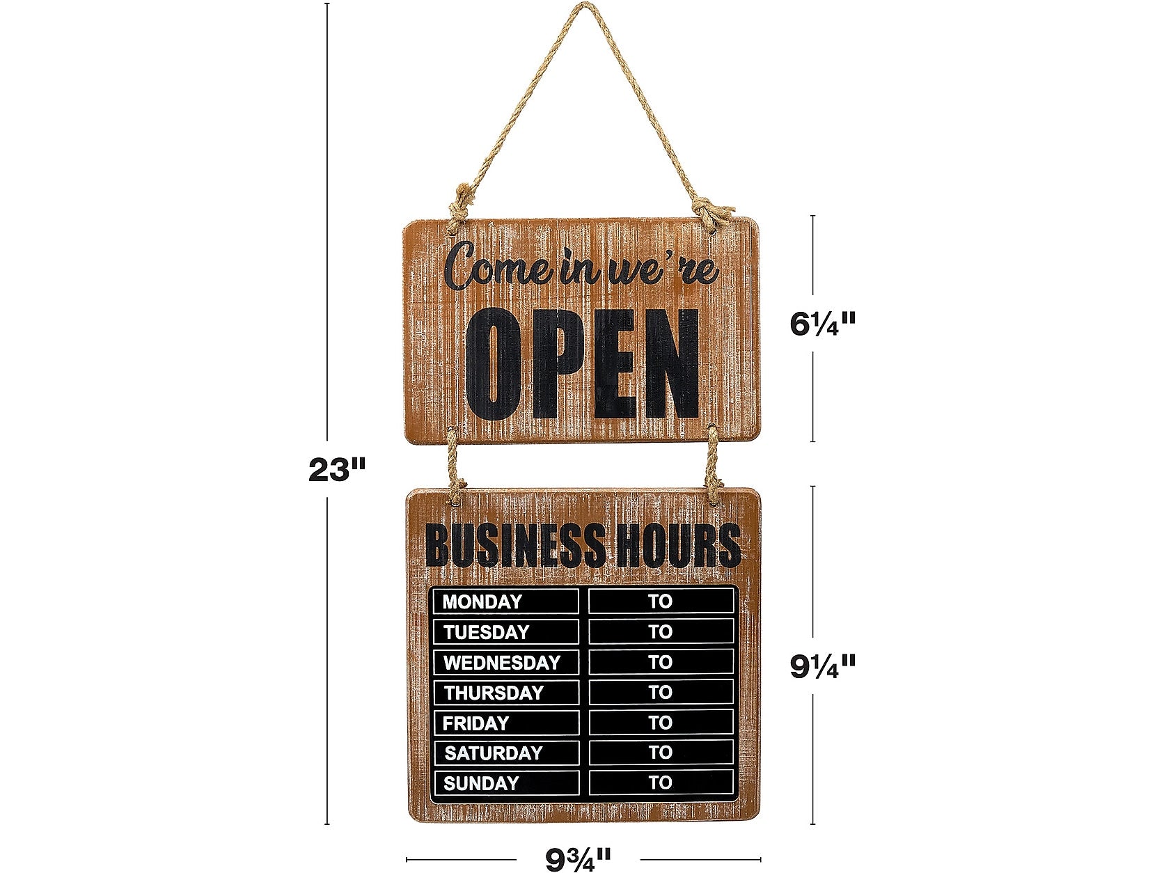 Excello Global Products Business Hours Outdoor Sign, 9.75