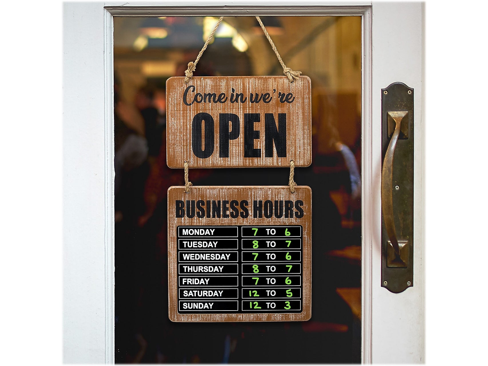 Excello Global Products Business Hours Outdoor Sign, 9.75