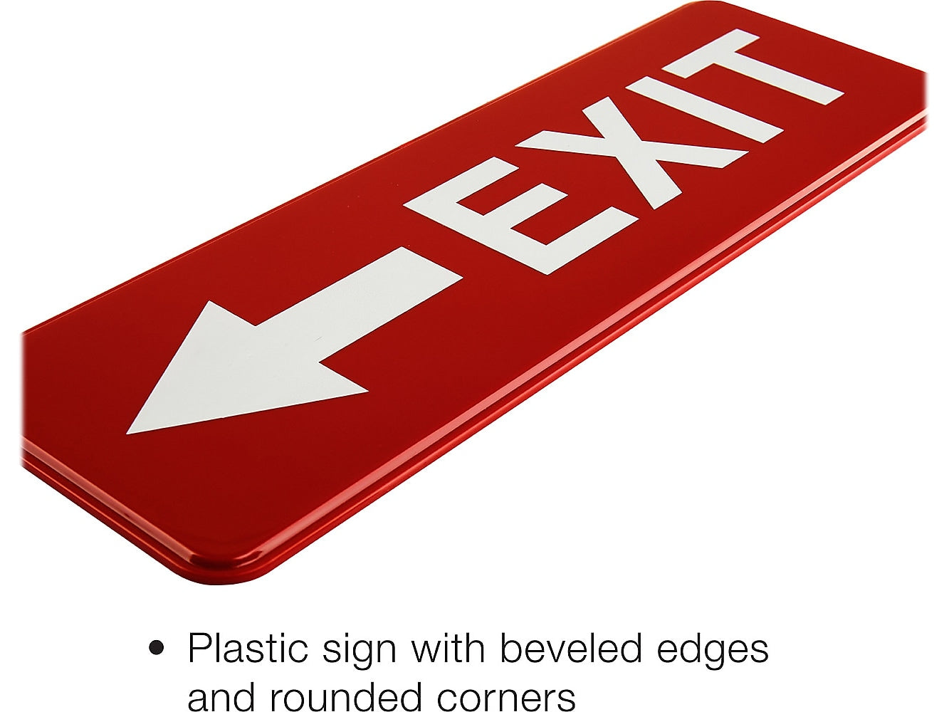 Excello Global Products Emergency Exit Indoor/Outdoor Wall Sign, 9
