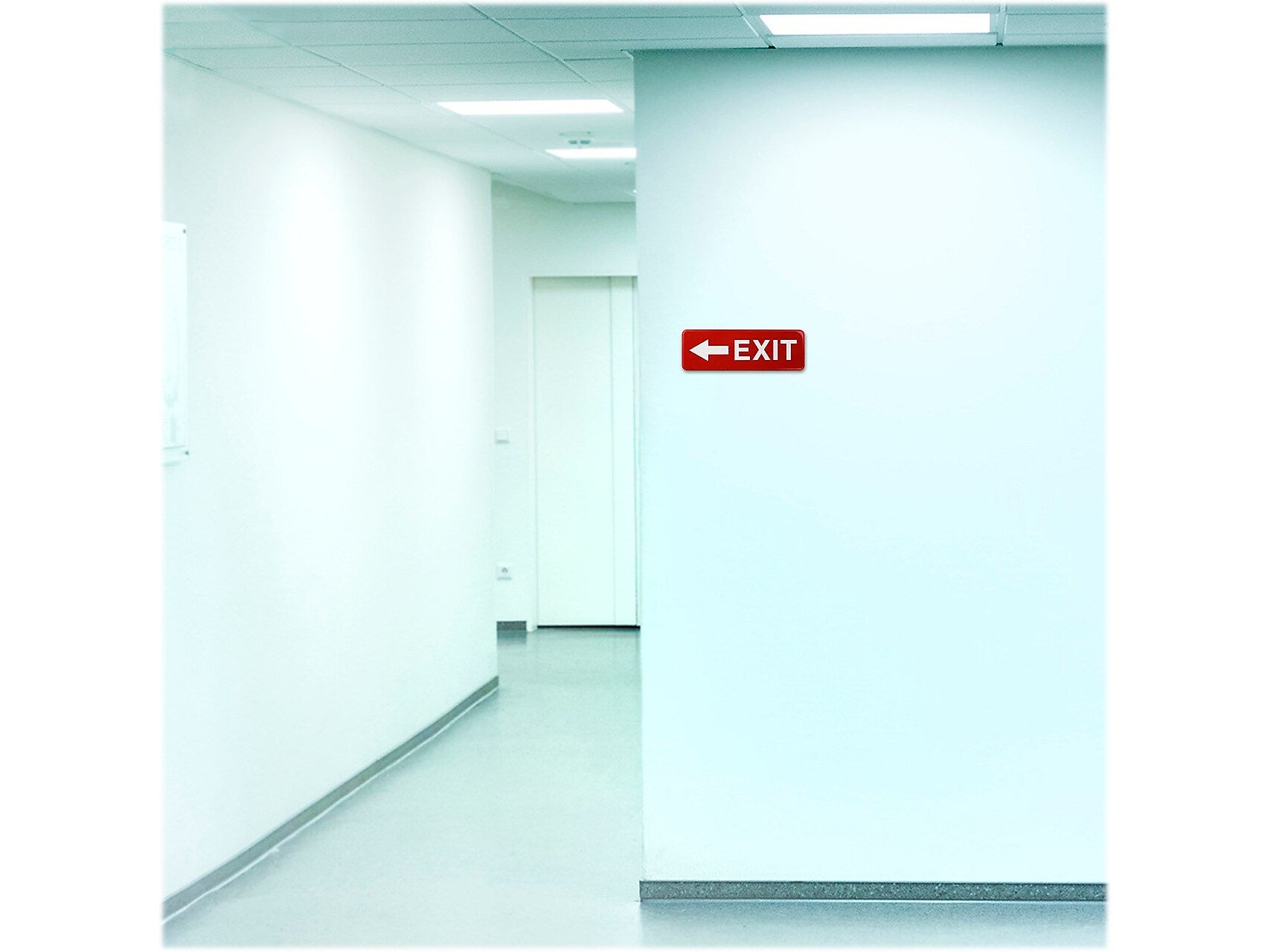Excello Global Products Emergency Exit Indoor/Outdoor Wall Sign, 9