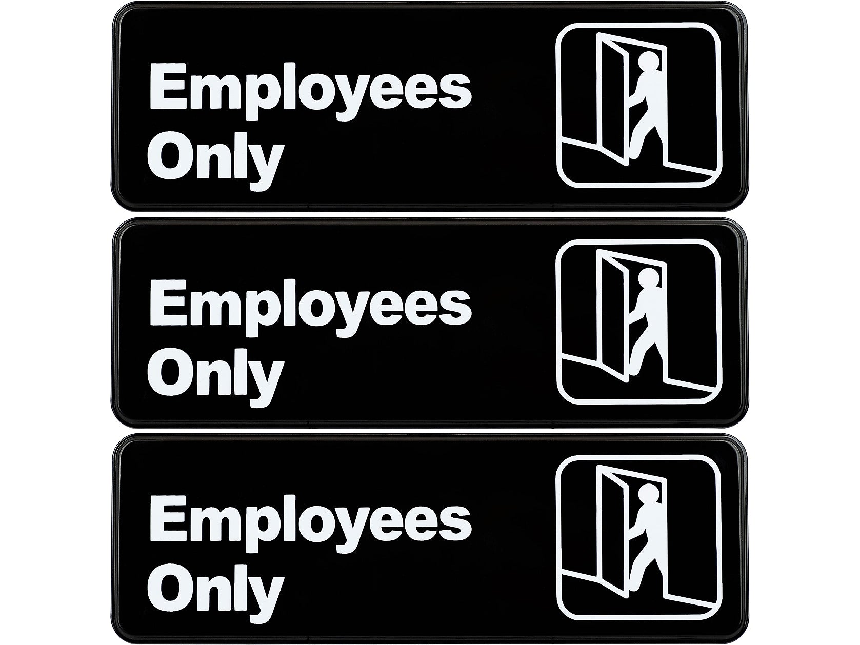 Excello Global Products Employees Only Indoor/Outdoor Wall Sign, 9