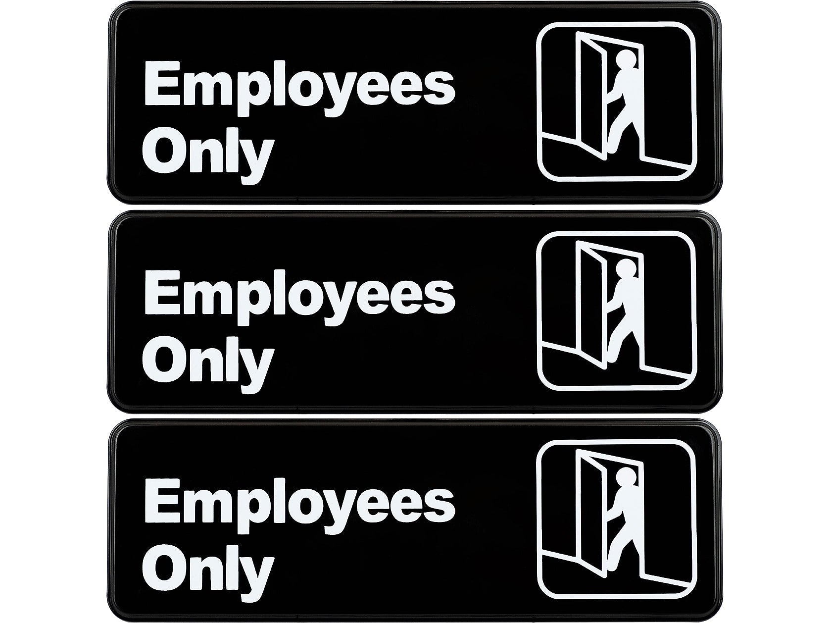 Excello Global Products Employees Only Indoor/Outdoor Wall Sign, 9