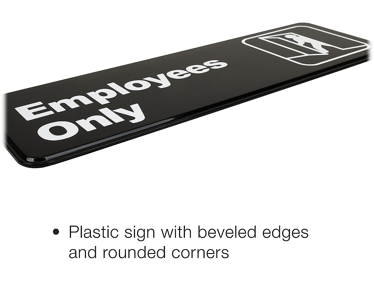 Excello Global Products Employees Only Indoor/Outdoor Wall Sign, 9