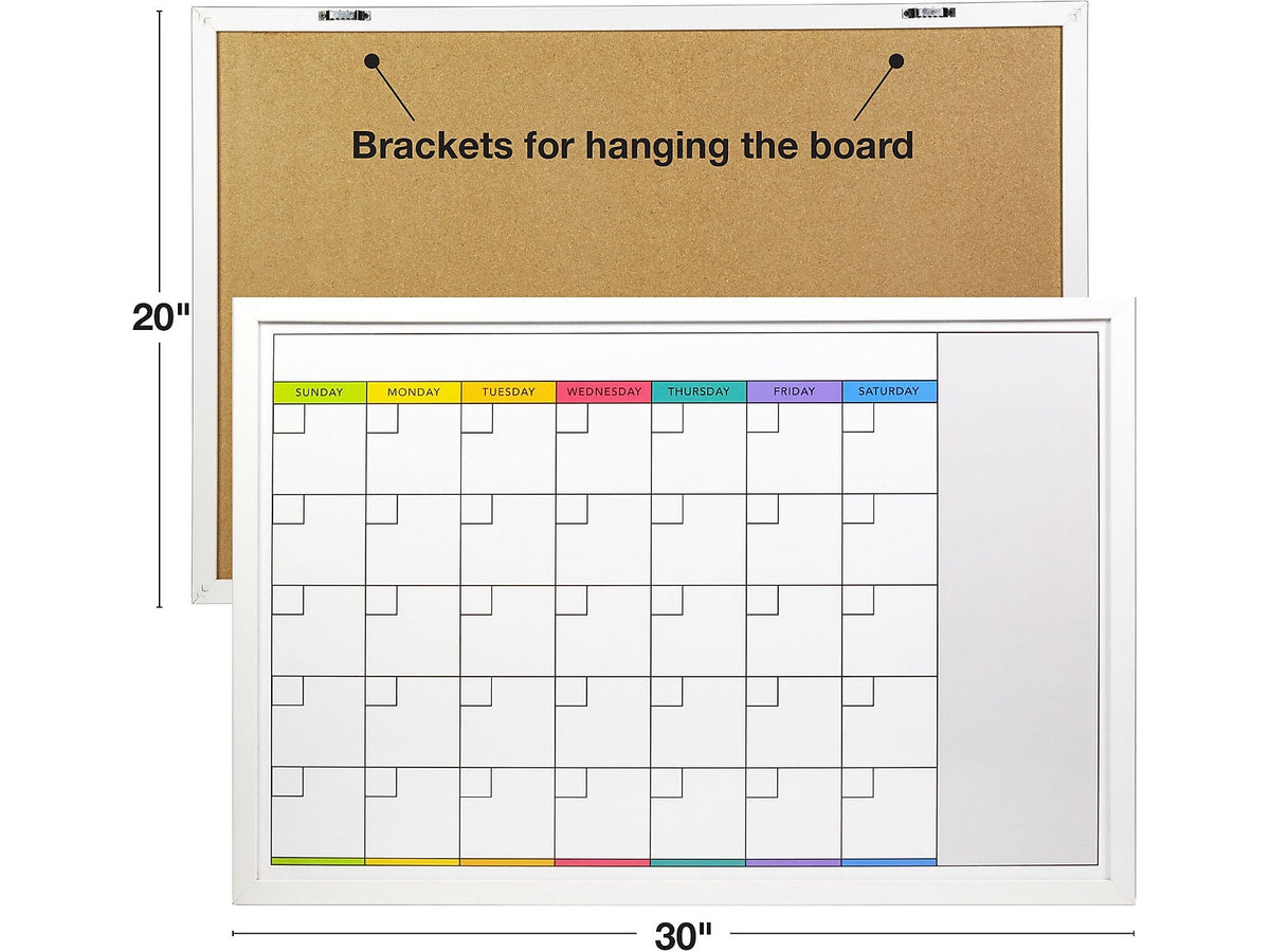 Excello Global Products Magnetic Dry-Erase Whiteboard, 20" x 30"