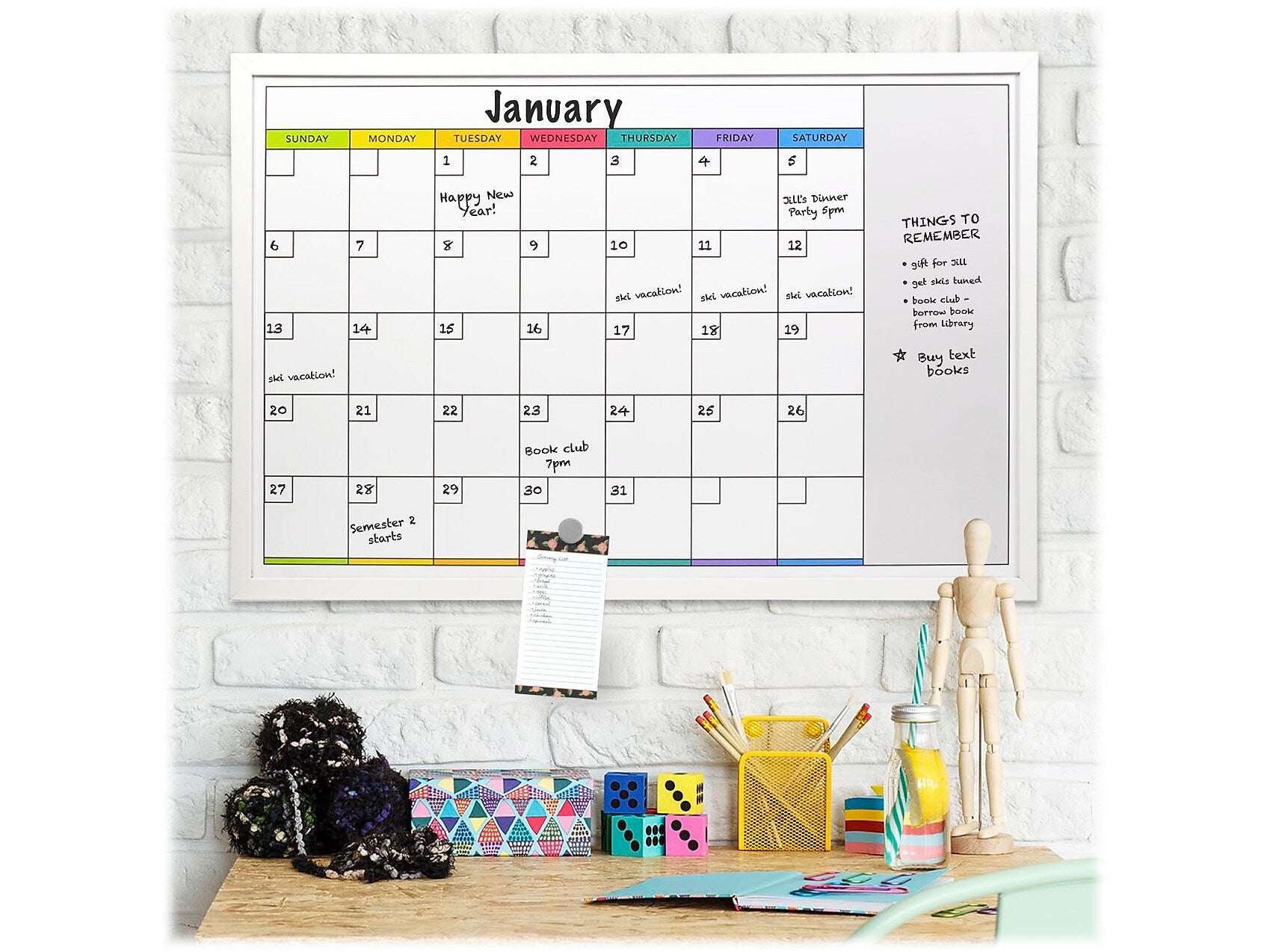 Excello Global Products Magnetic Dry-Erase Whiteboard, 20