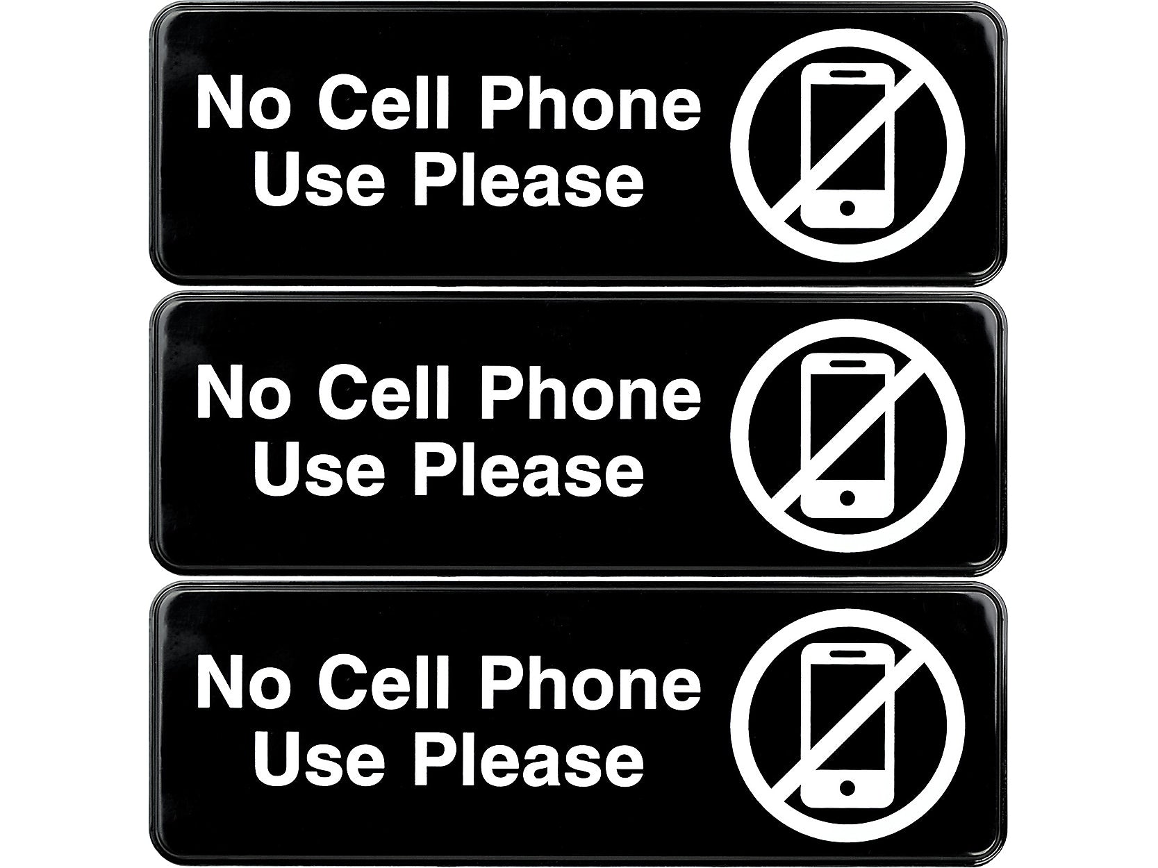 Excello Global Products No Cell Phone Use Please Indoor/Outdoor Wall Sign, 9