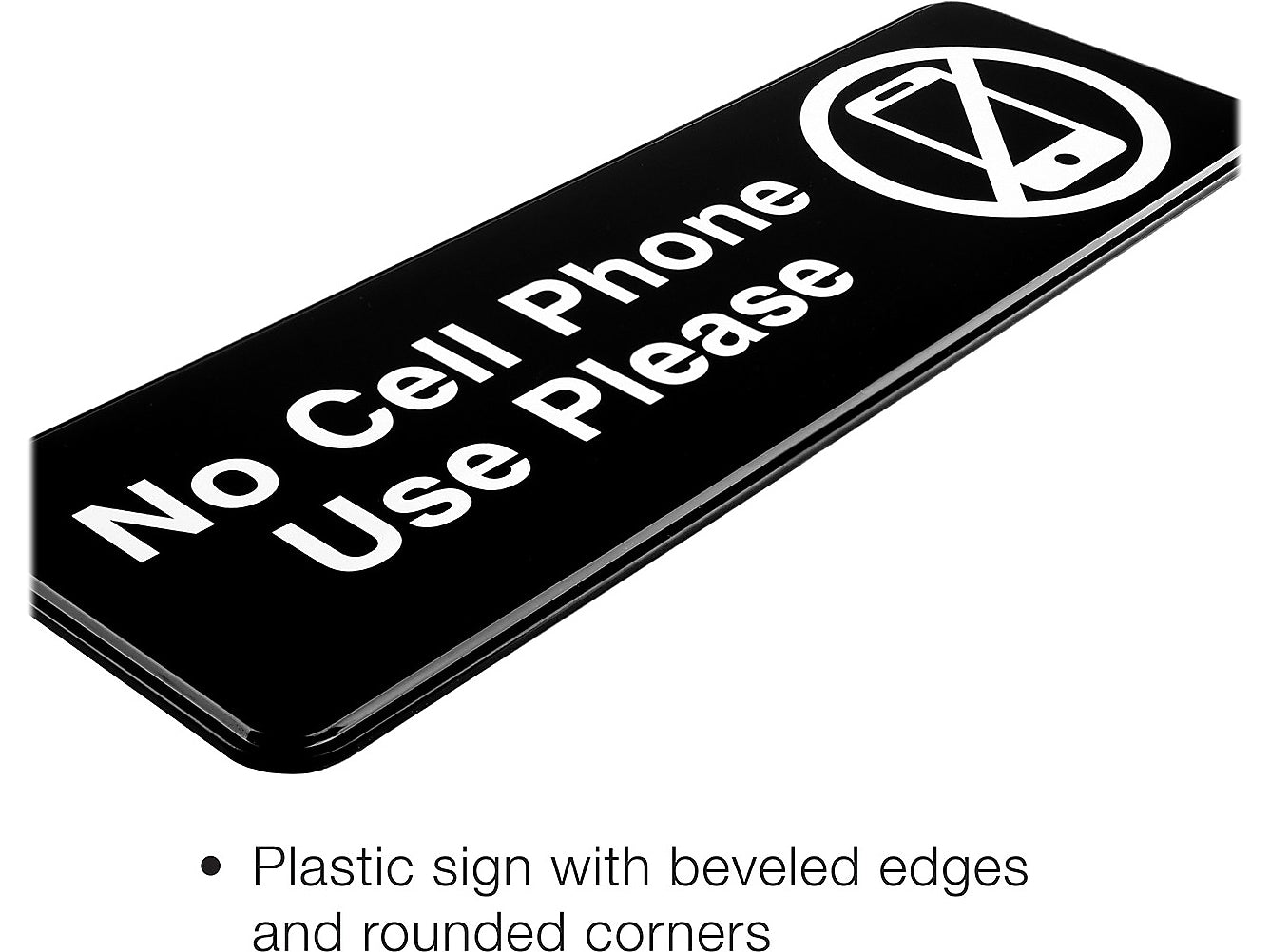 Excello Global Products No Cell Phone Use Please Indoor/Outdoor Wall Sign, 9
