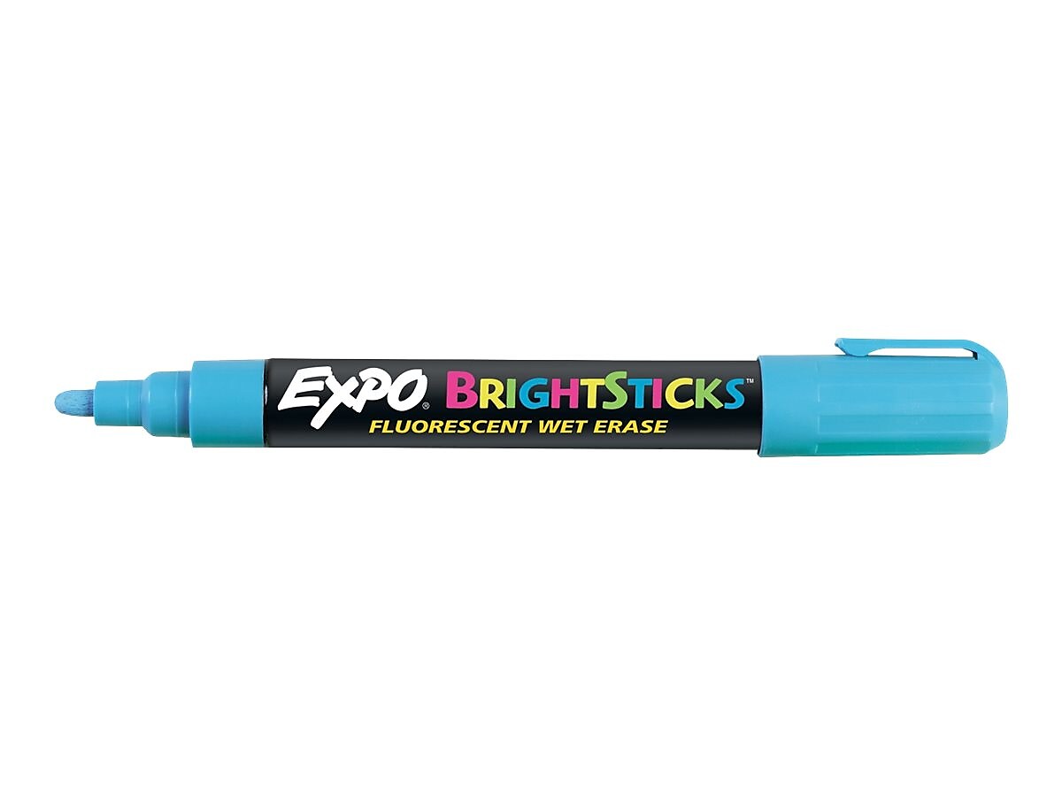 Expo BrightSticks Wet Erase Markers, Bullet Tip, Assorted, 5/Pack
