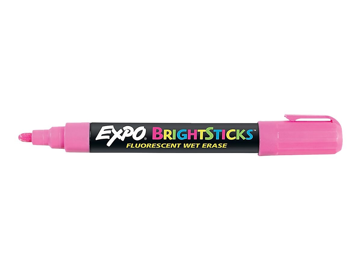 Expo BrightSticks Wet Erase Markers, Bullet Tip, Assorted, 5/Pack