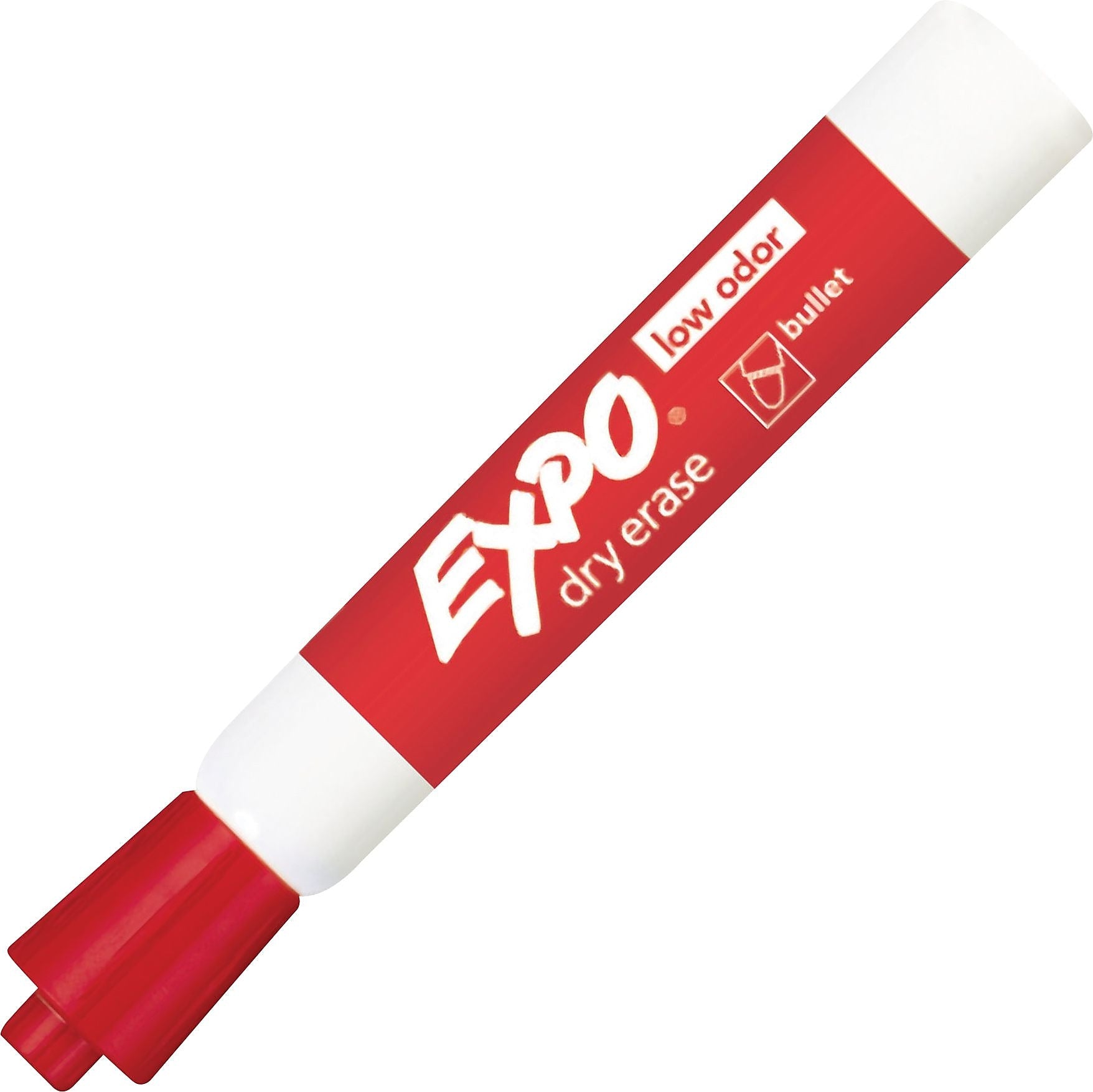 Expo Dry Erase Marker, Bullet Tip, Red