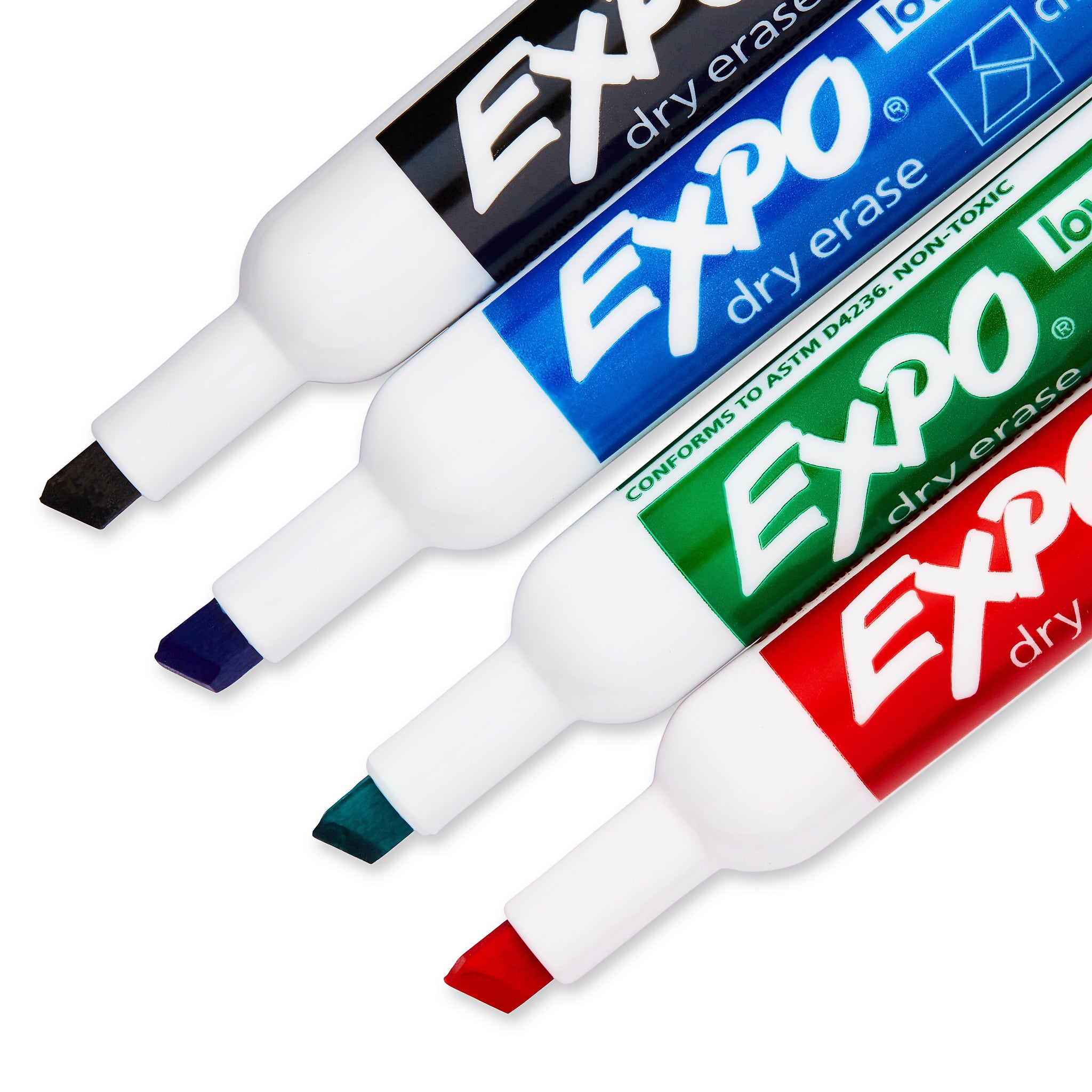 Expo Dry Erase Marker, Chisel Point, Assorted, 4/Pack