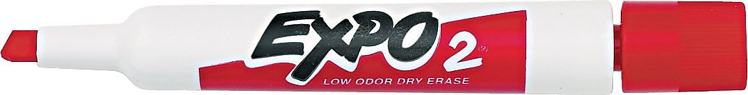 Expo Dry Erase Marker, Chisel Tip, Red Ink