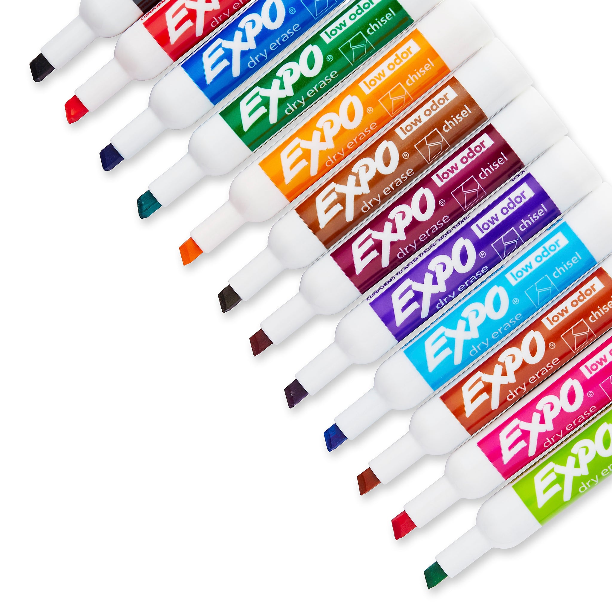 Expo Dry Erase Markers, Chisel Tip, Assorted, 16/Pack