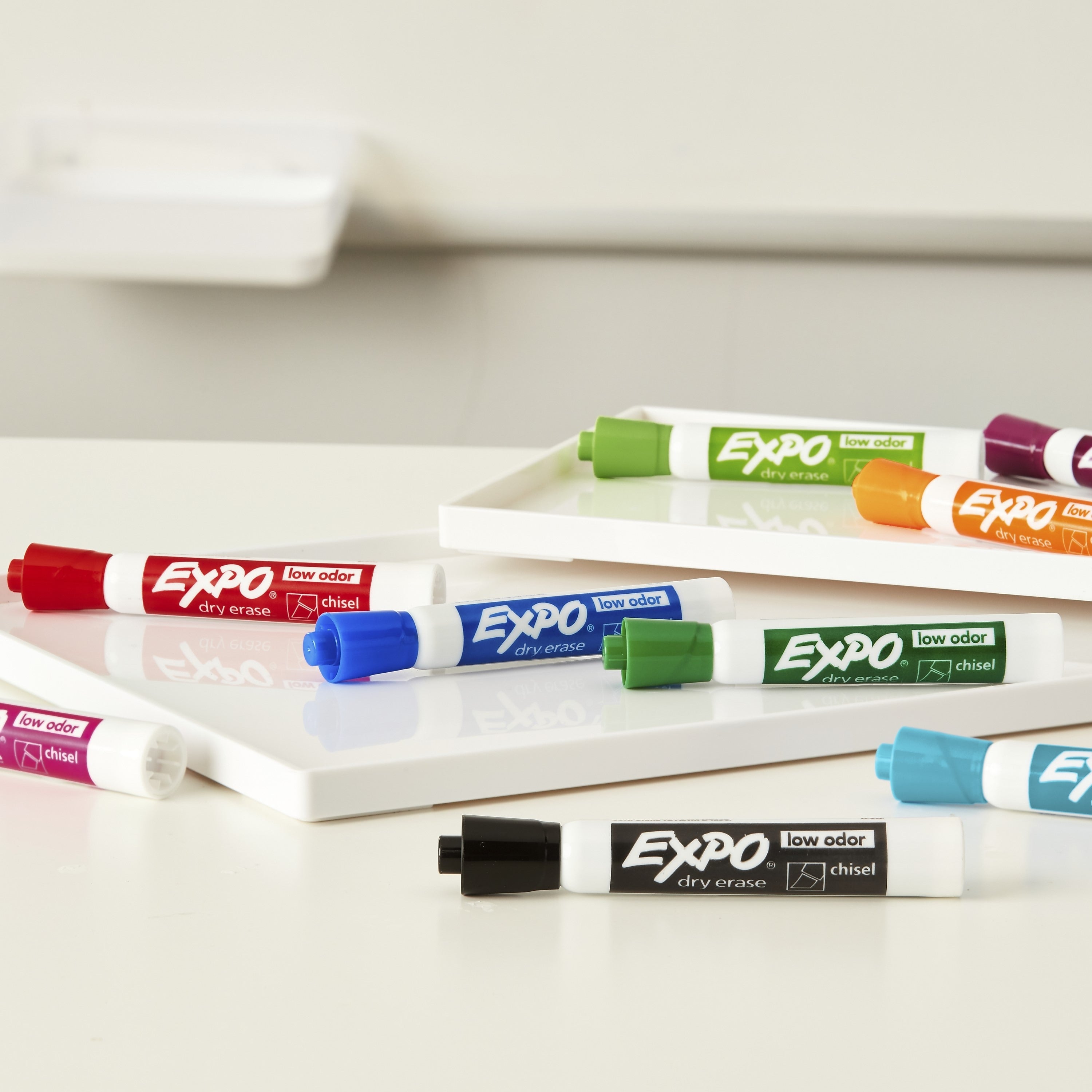 Expo Dry Erase Markers, Chisel Tip, Assorted, 36/Pack