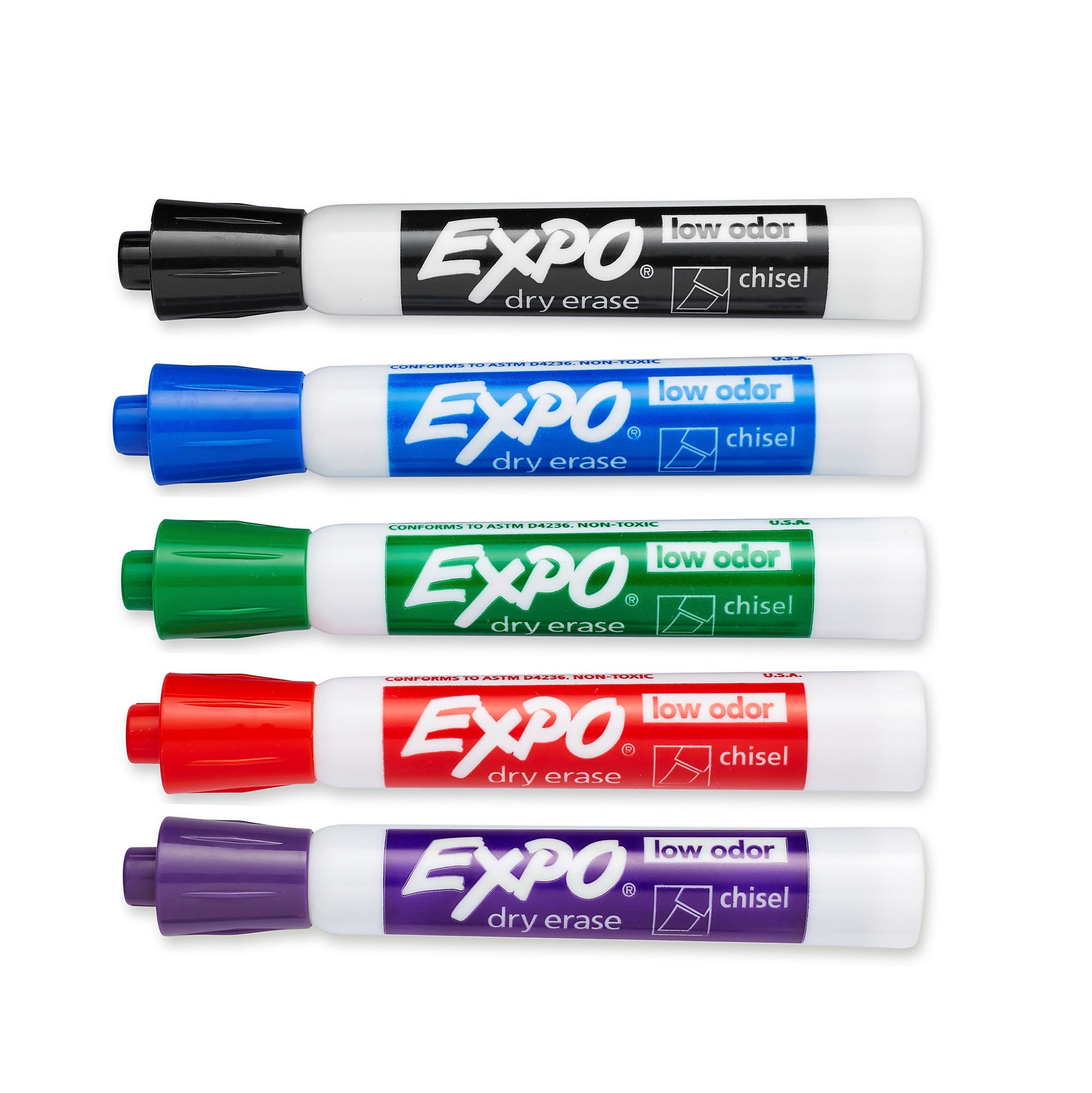 Expo Dry Erase Markers, Chisel Tip, Assorted, 36/Pack