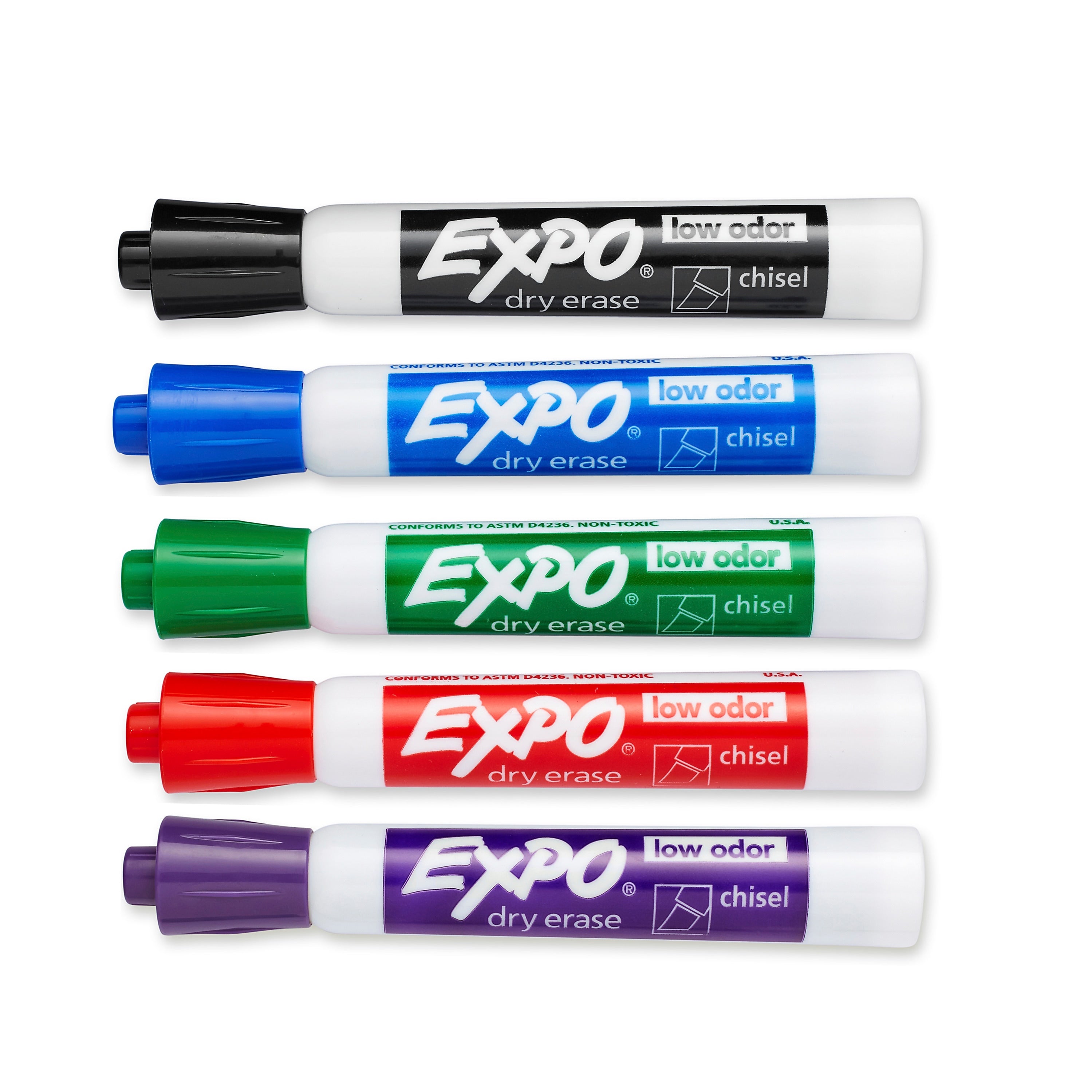 Expo Dry Erase Markers, Chisel Tip, Assorted, 36/Pack