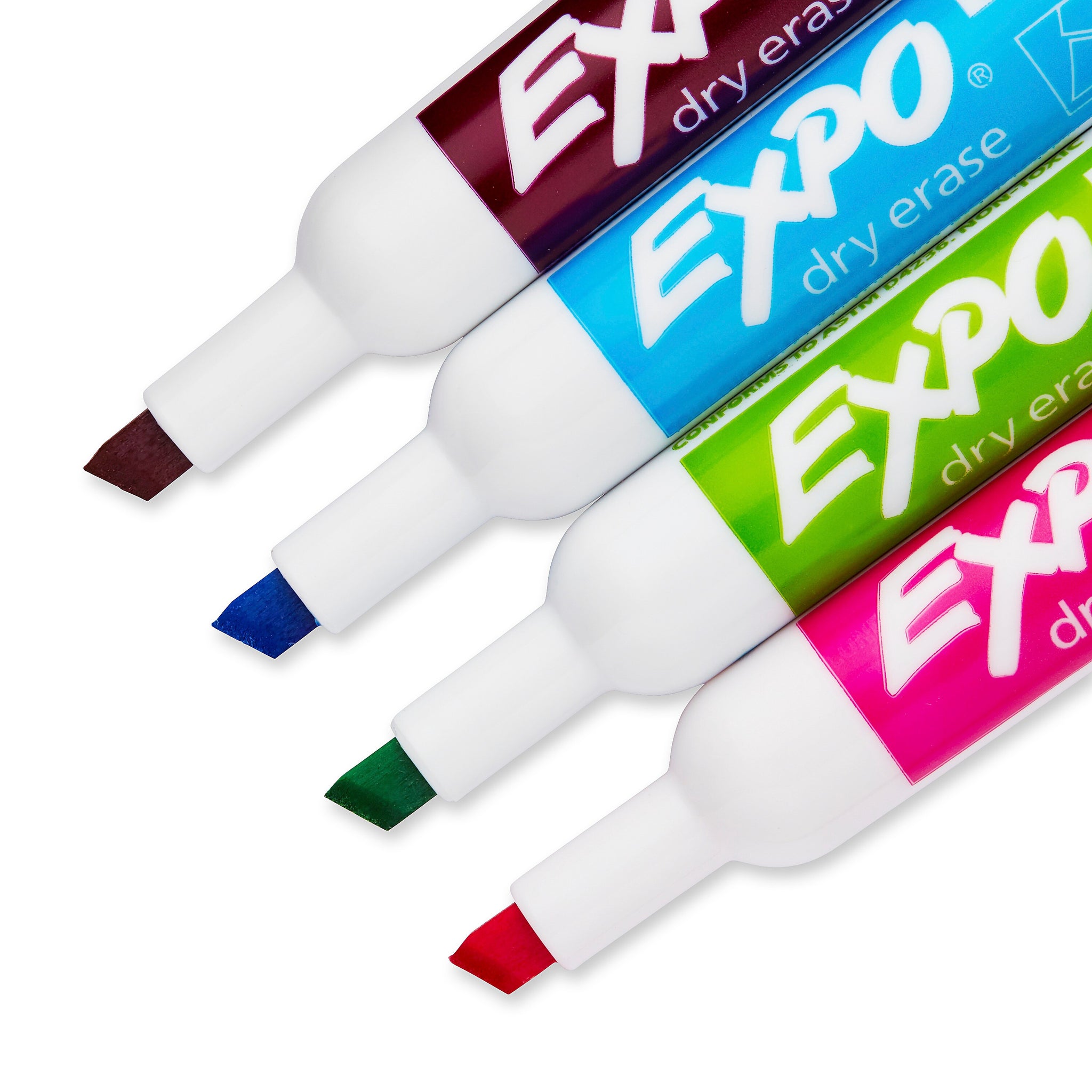 Expo Dry Erase Markers, Chisel Tip, Assorted, 4/Pack
