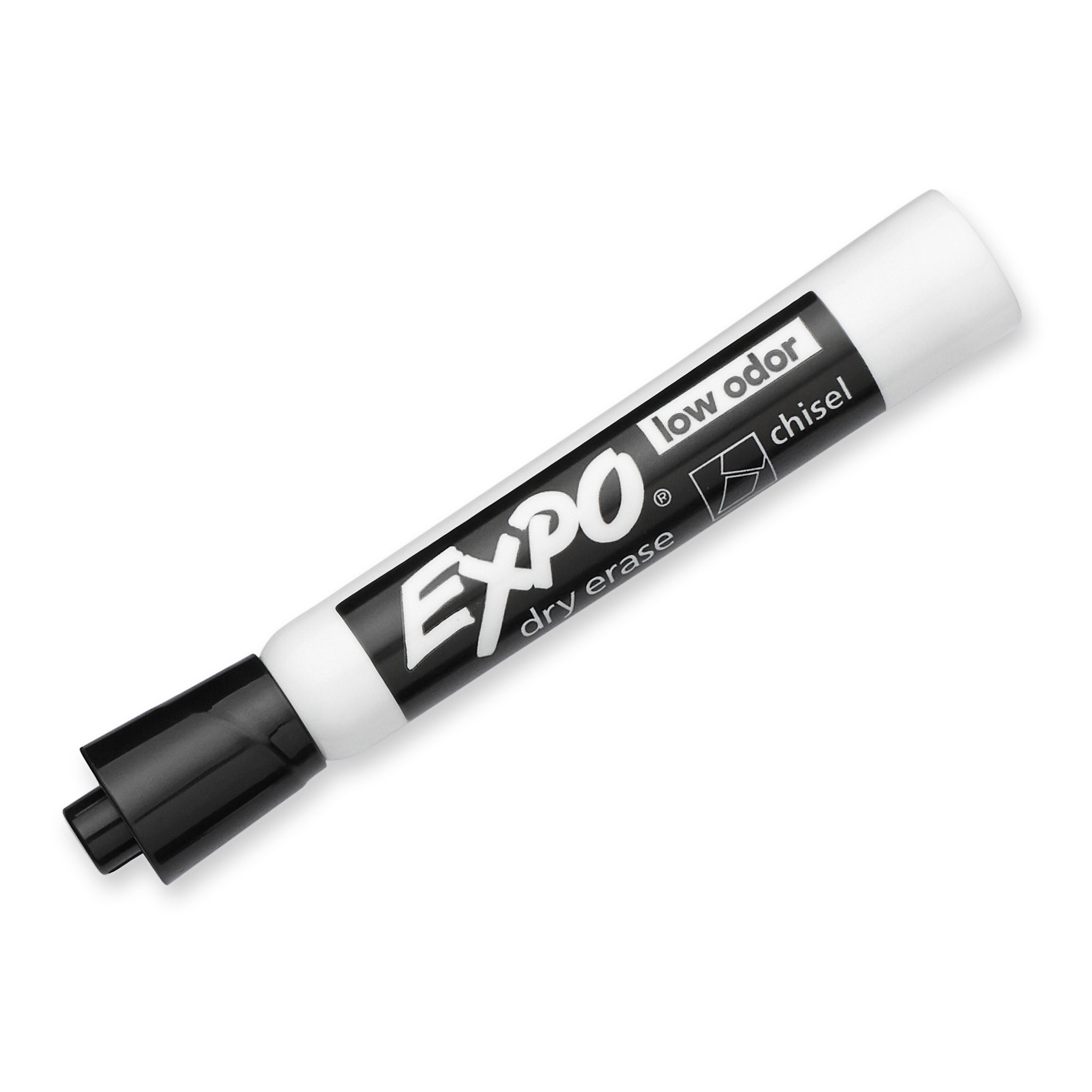 Expo Dry Erase Markers, Chisel Tip, Black, 4/Pack